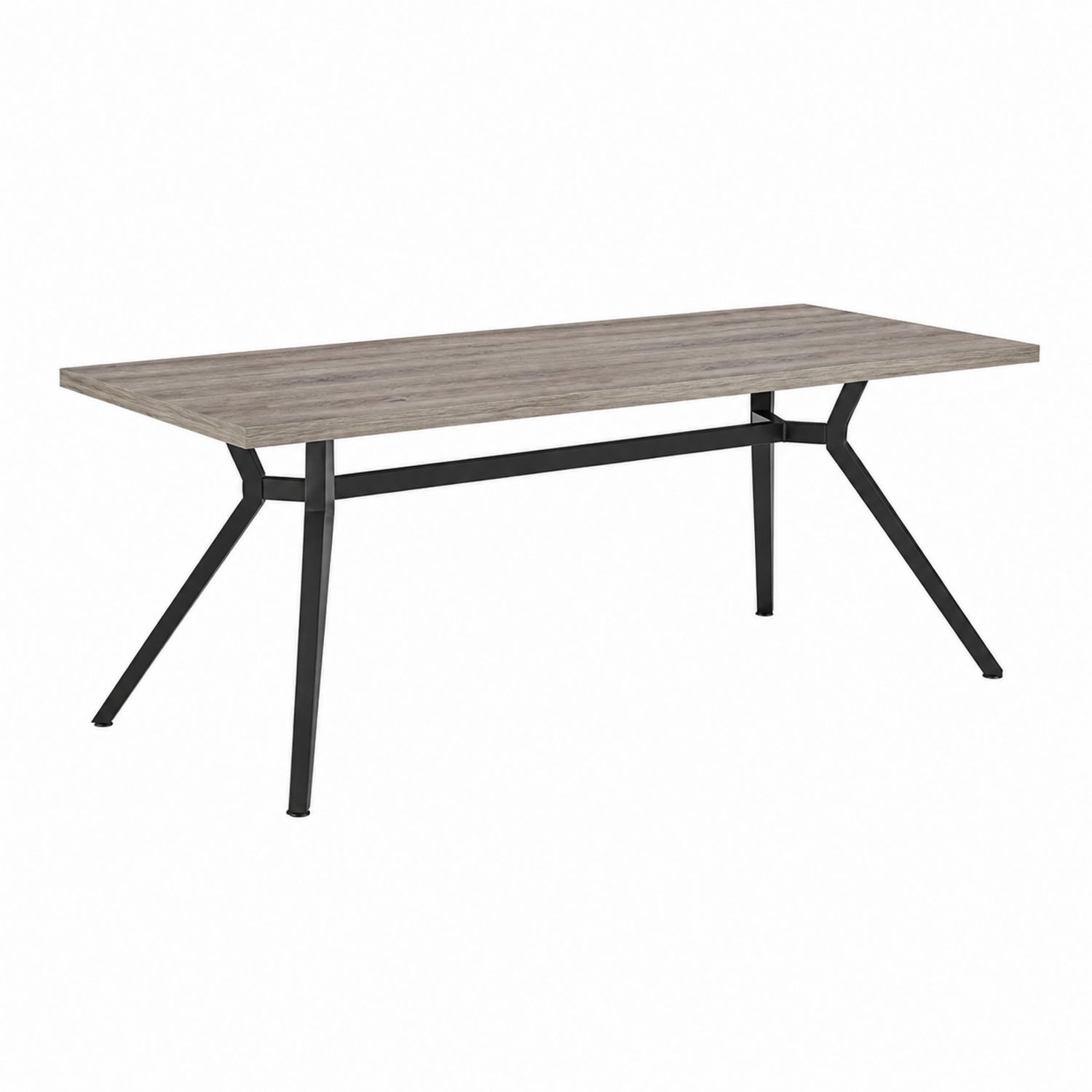 Tavolo da pranzo rettangolare in legno e metallo 180x90x75 cm