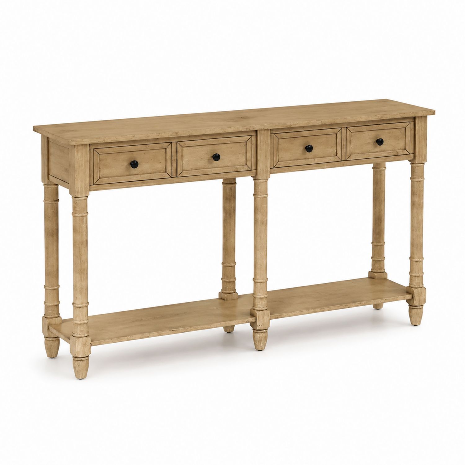 Consolle Rettangolare in Legno con 4 Cassetti