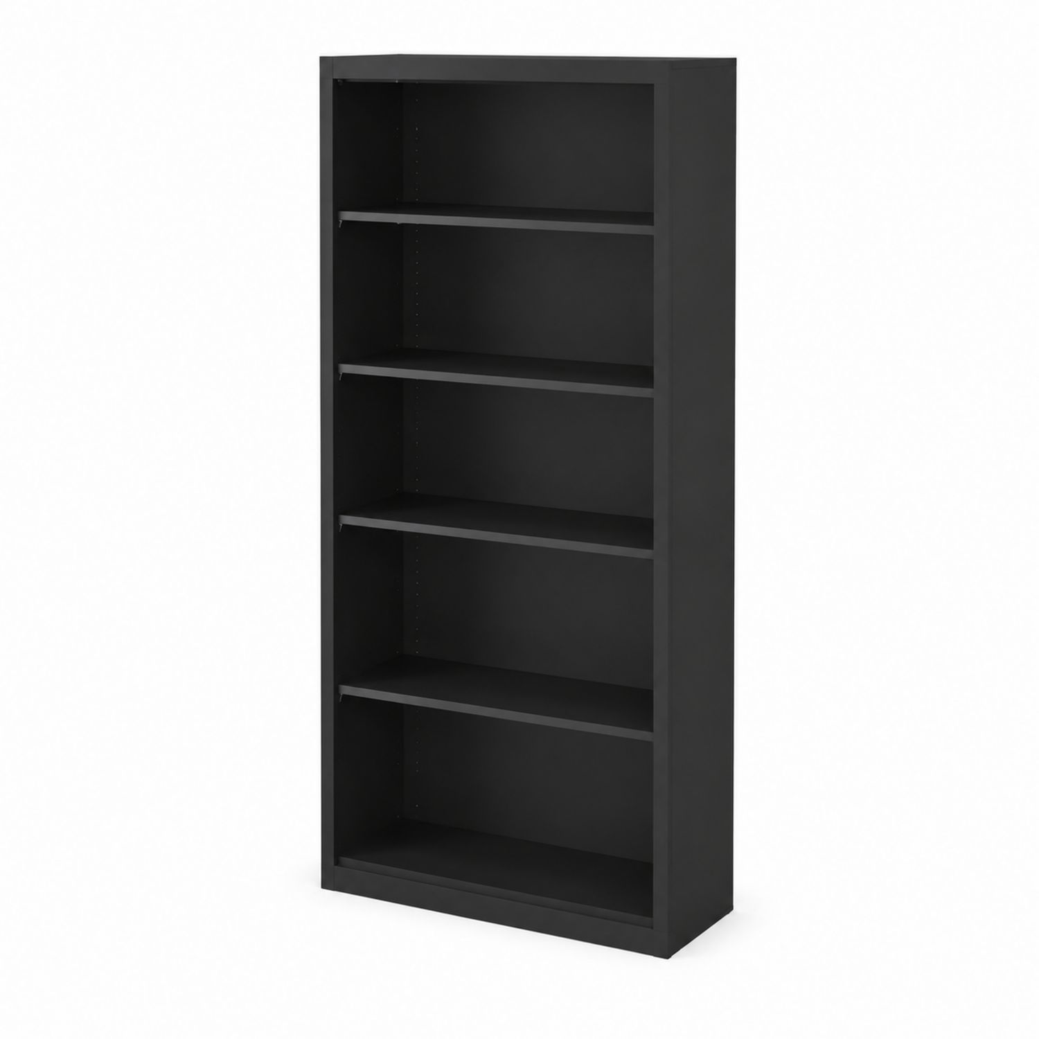 Libreria a 5 ripiani in legno nero 190x80x28 cm