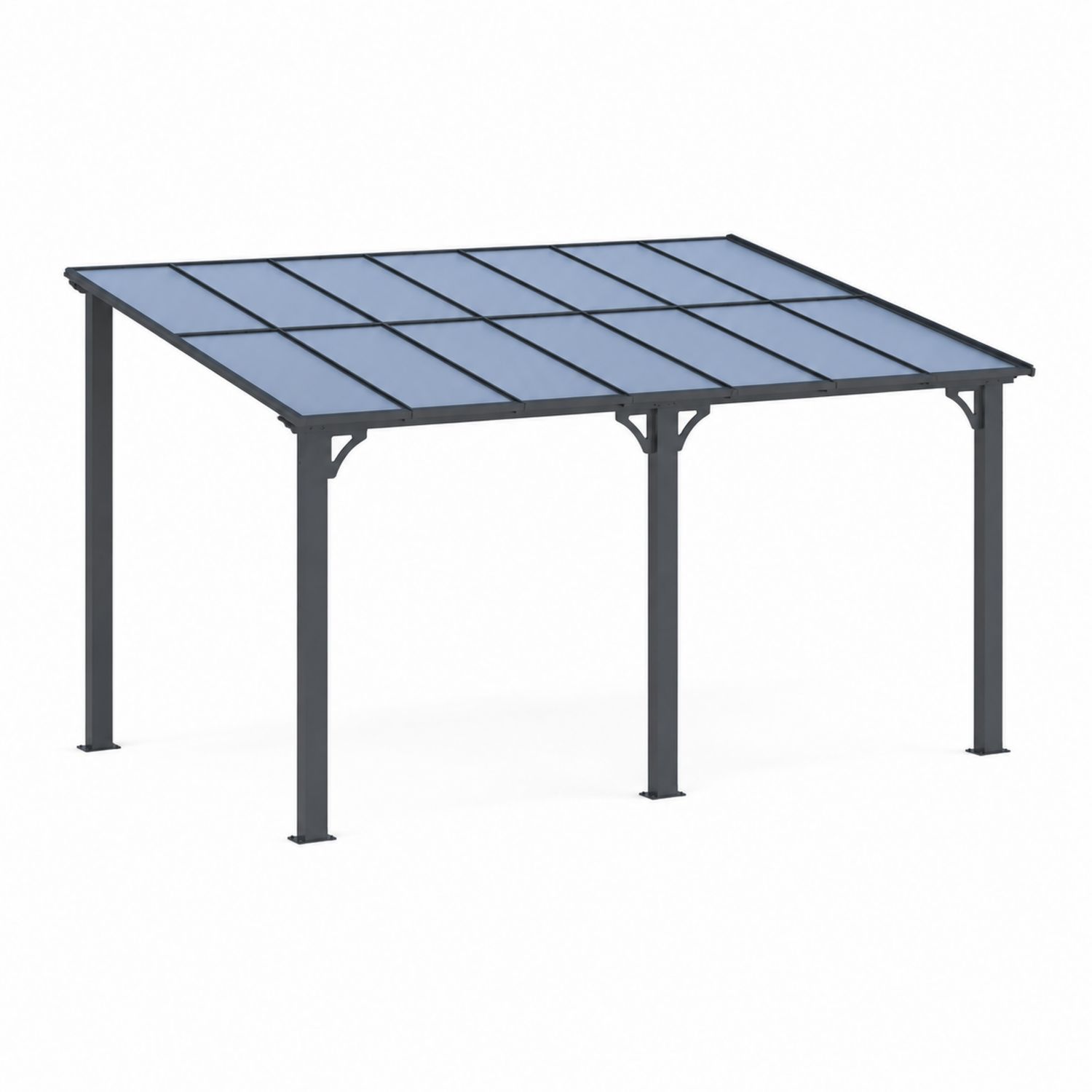 Pergola in alluminio con pannelli in policarbonato 300x360 cm