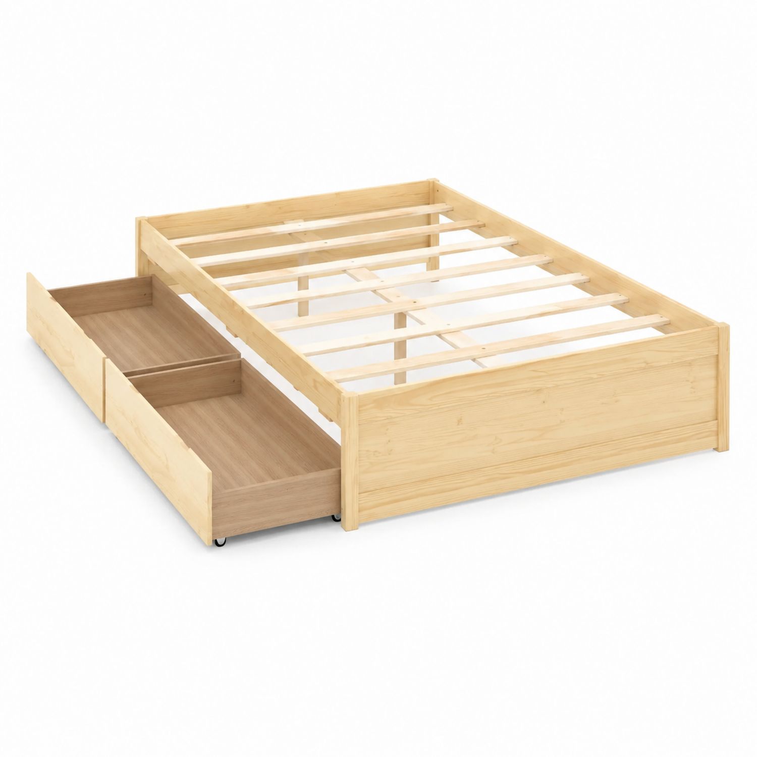 Letto in Legno di Pino con Cassetti 200x160 cm