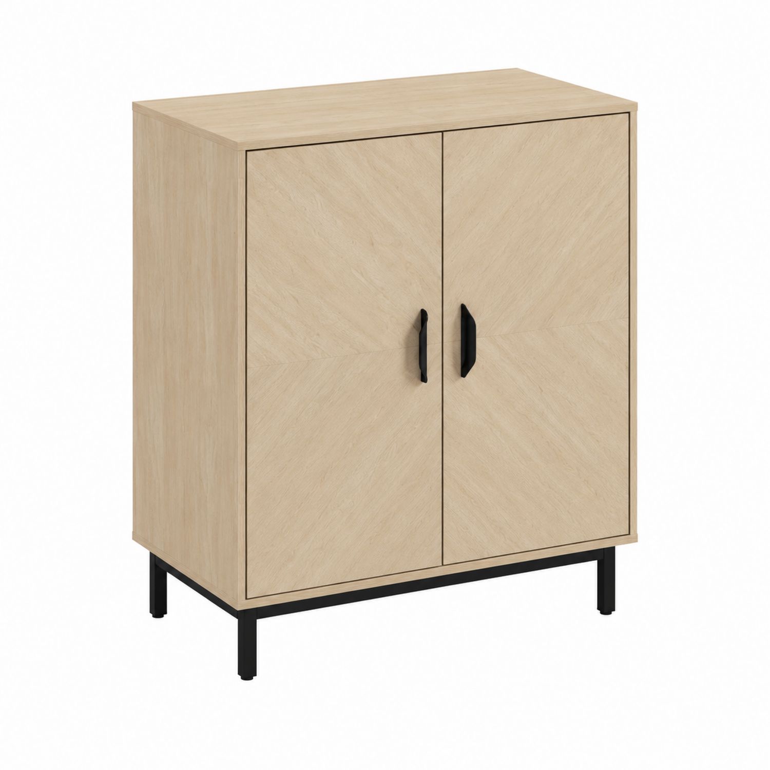 Credenza in Legno con Gambe in Metallo e Ante Doppie