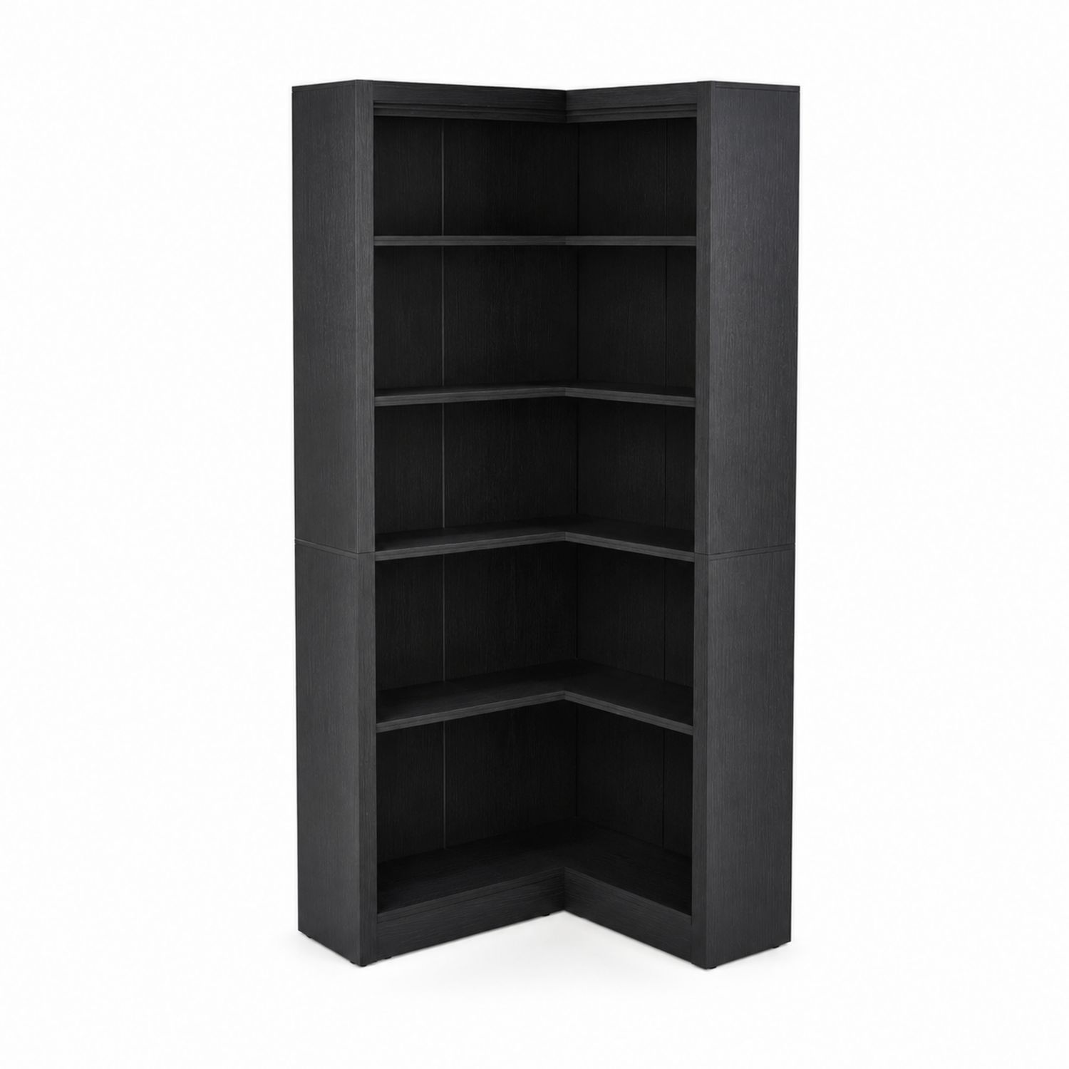 Estantería de Esquina Negra de Madera 180x60x60 cm