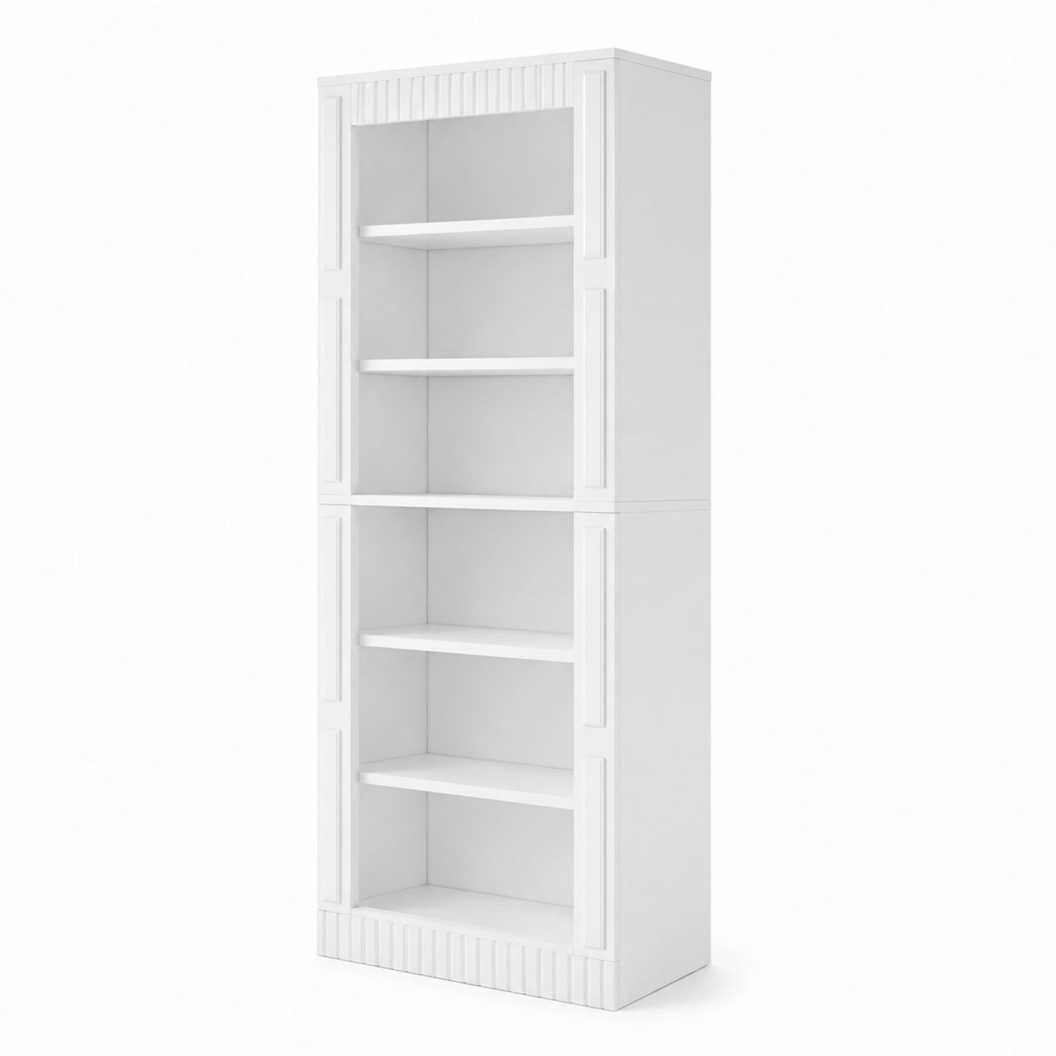 Estantería de MDF blanco con 5 estantes 180x60x30 cm