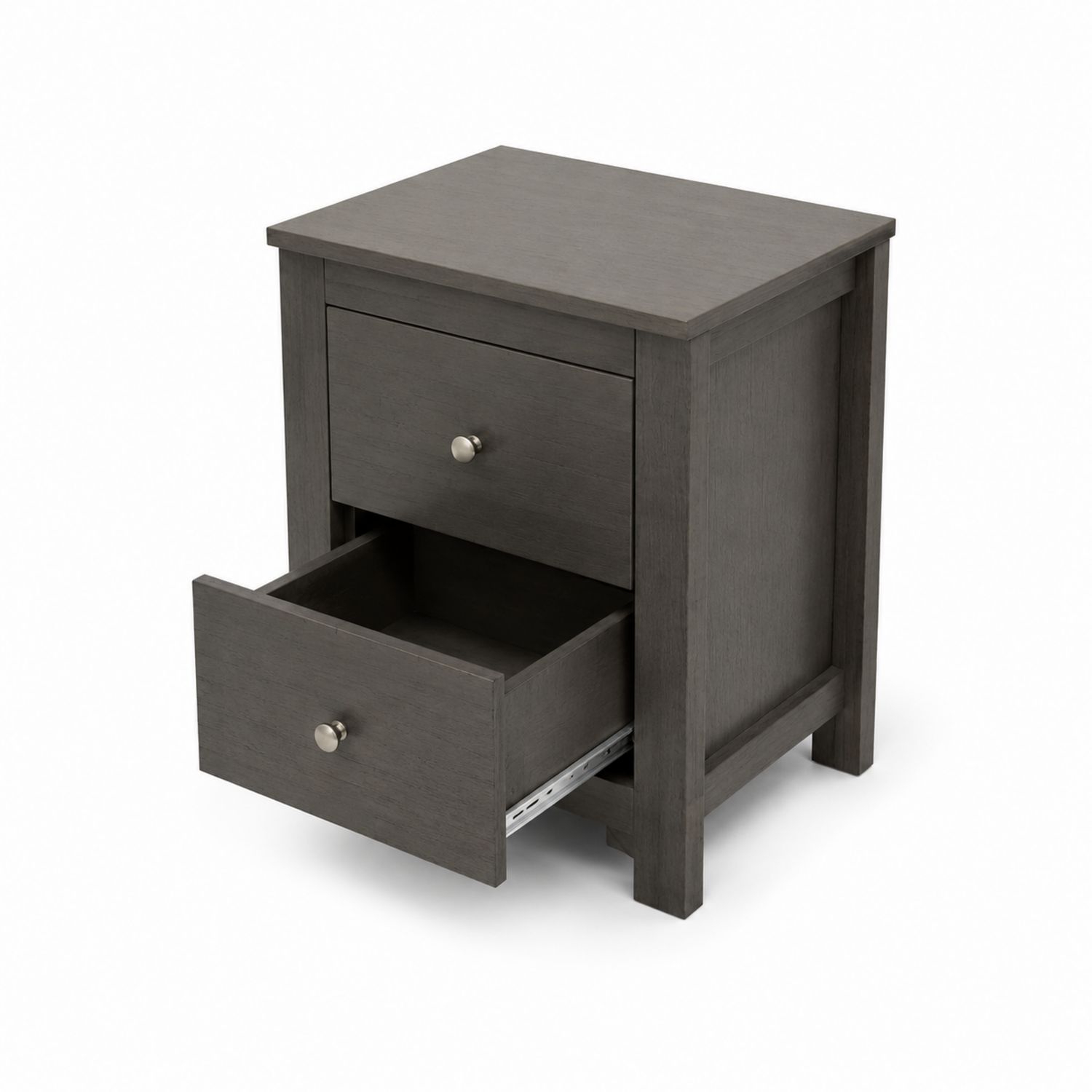 Mesita de noche de madera con 2 cajones 50x60x40 cm