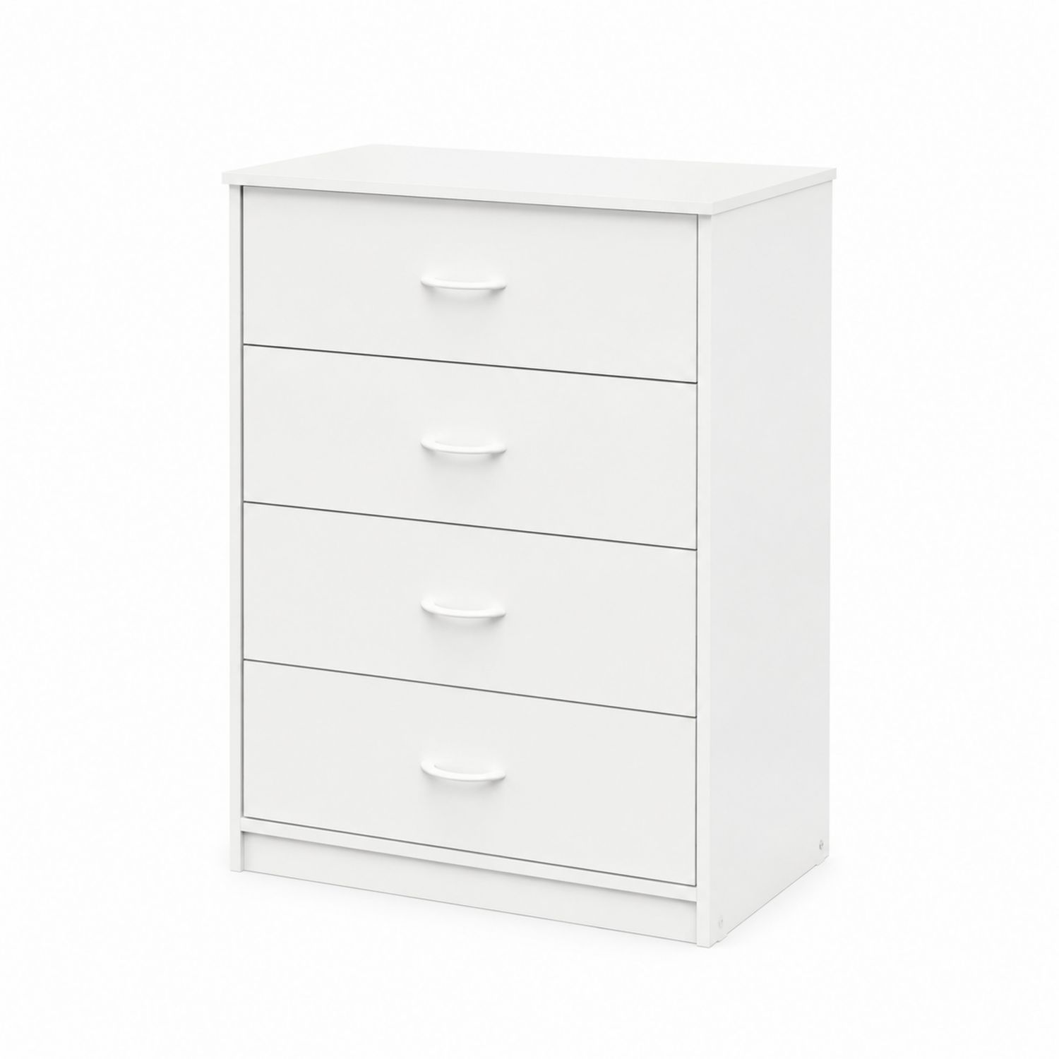Cajonera de 4 cajones de madera MDF blanca 80x40x100 cm