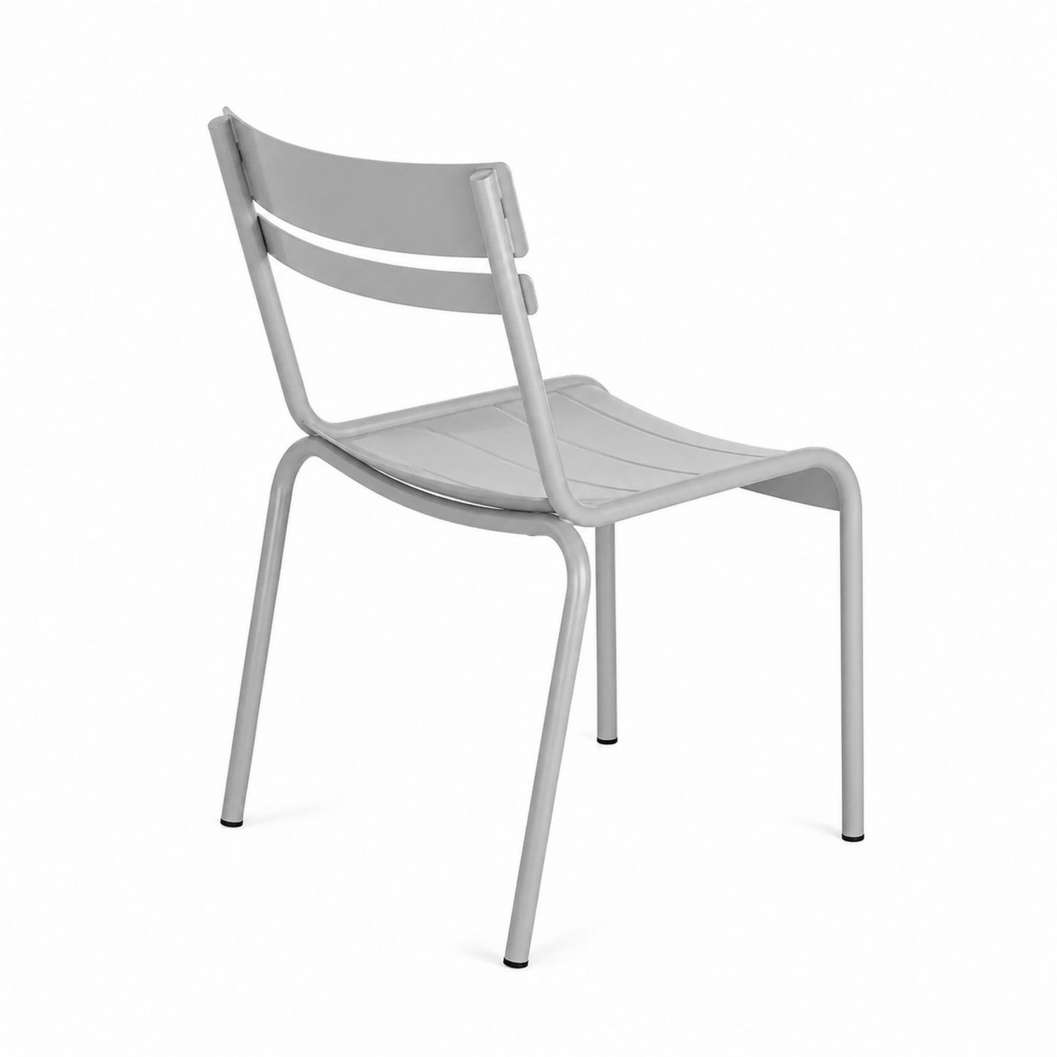 Silla de metal gris para exterior 55x65x85 cm