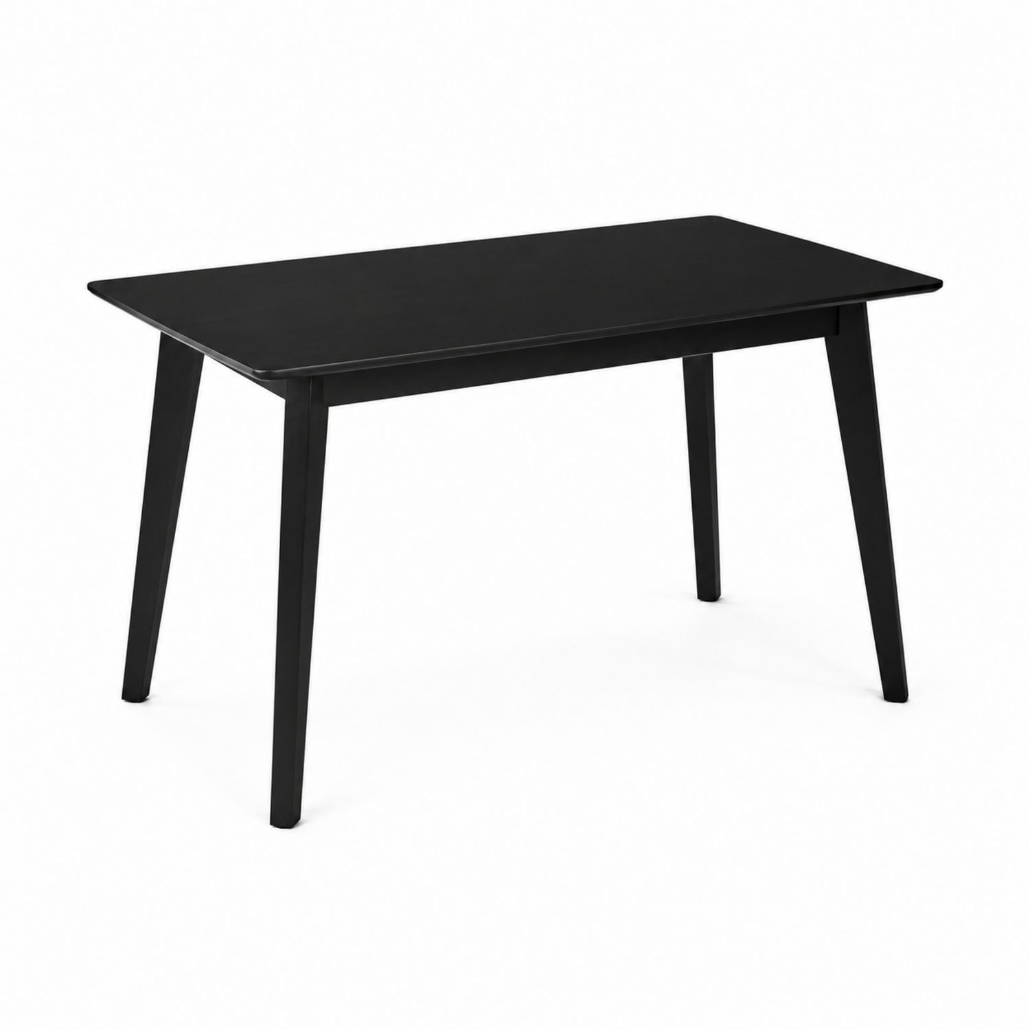 Mesa de comedor rectangular de metal negra 140x80 cm
