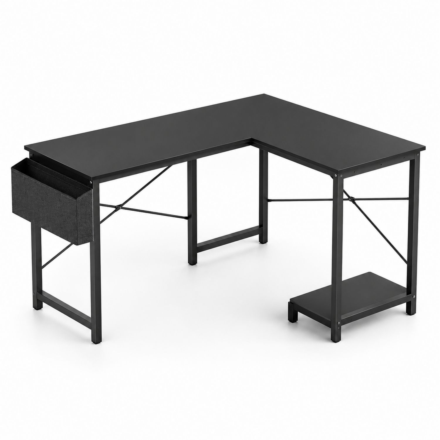 Escritorio en L de Metal y Tablero Negro