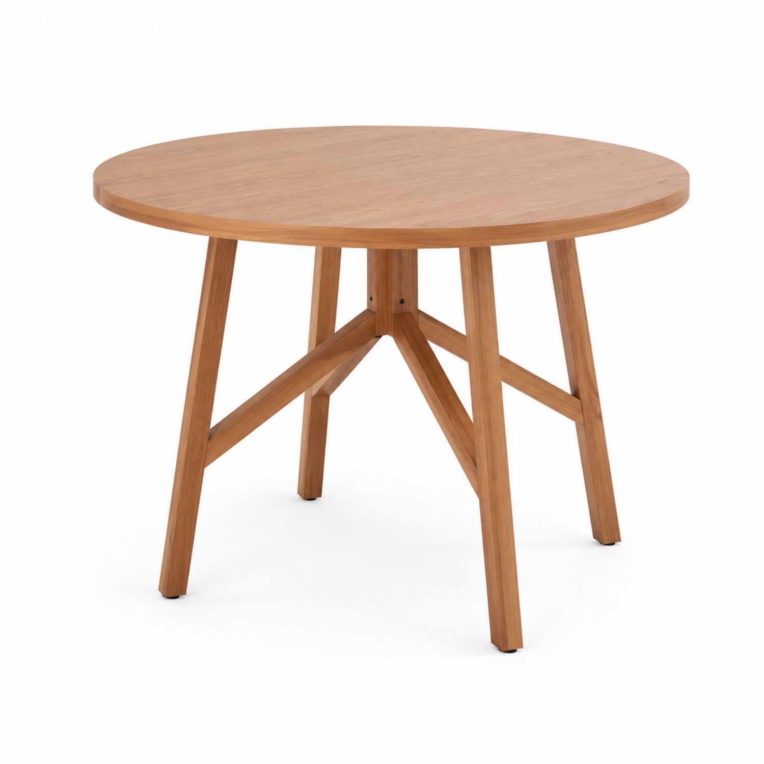 Mesa de comedor redonda de madera maciza de roble 120 cm