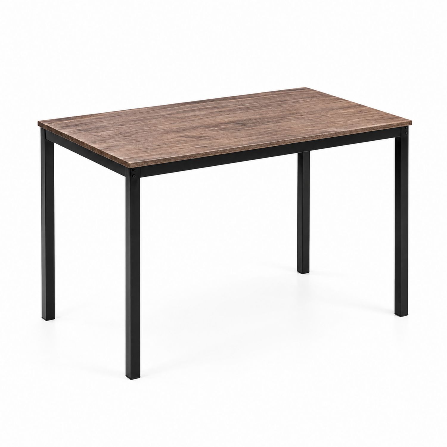 Mesa de comedor MDF y Metal Marrón/Negro 120x75x73 cm