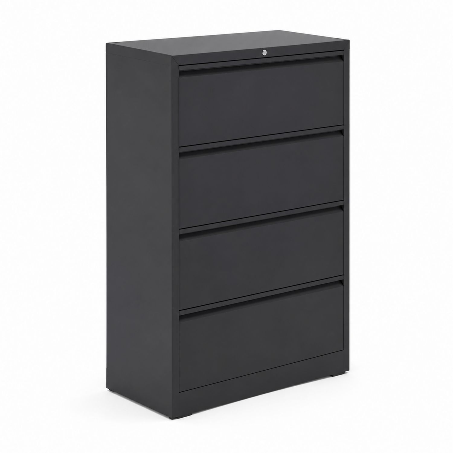 Archivador de metal negro con 4 cajones 130x90x40cm