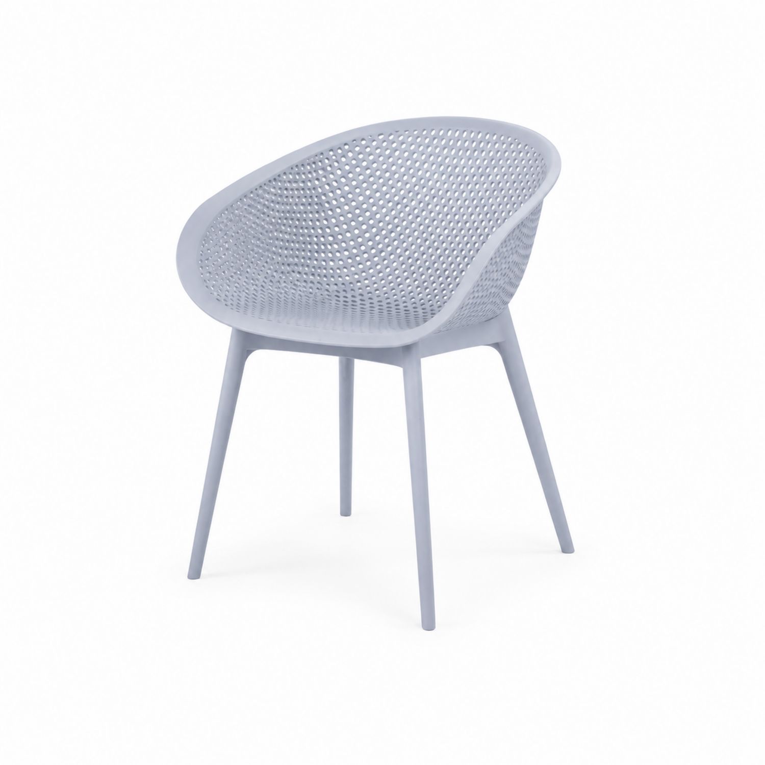Silla de plástico gris para exterior 85x60x60 cm
