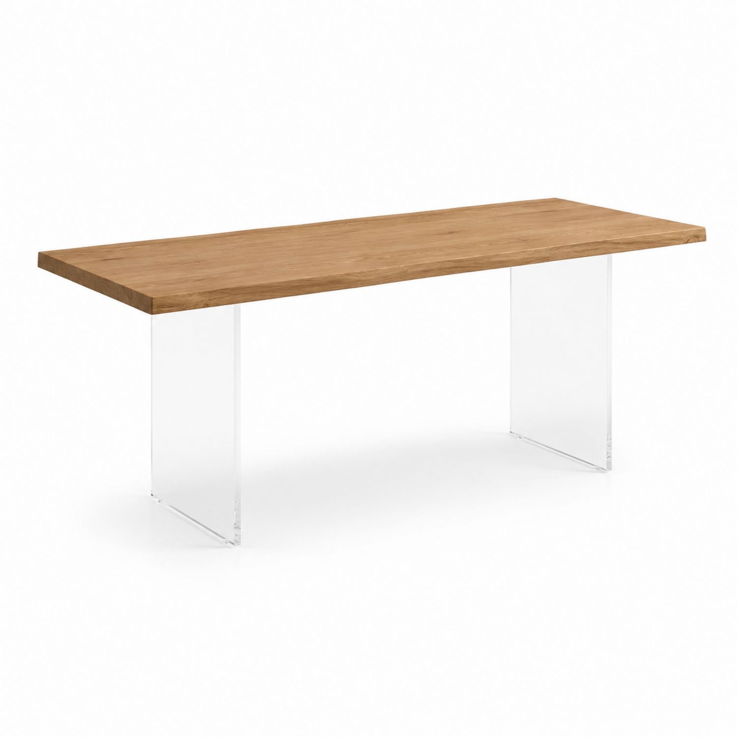 Mesa de comedor de madera y acrílico
