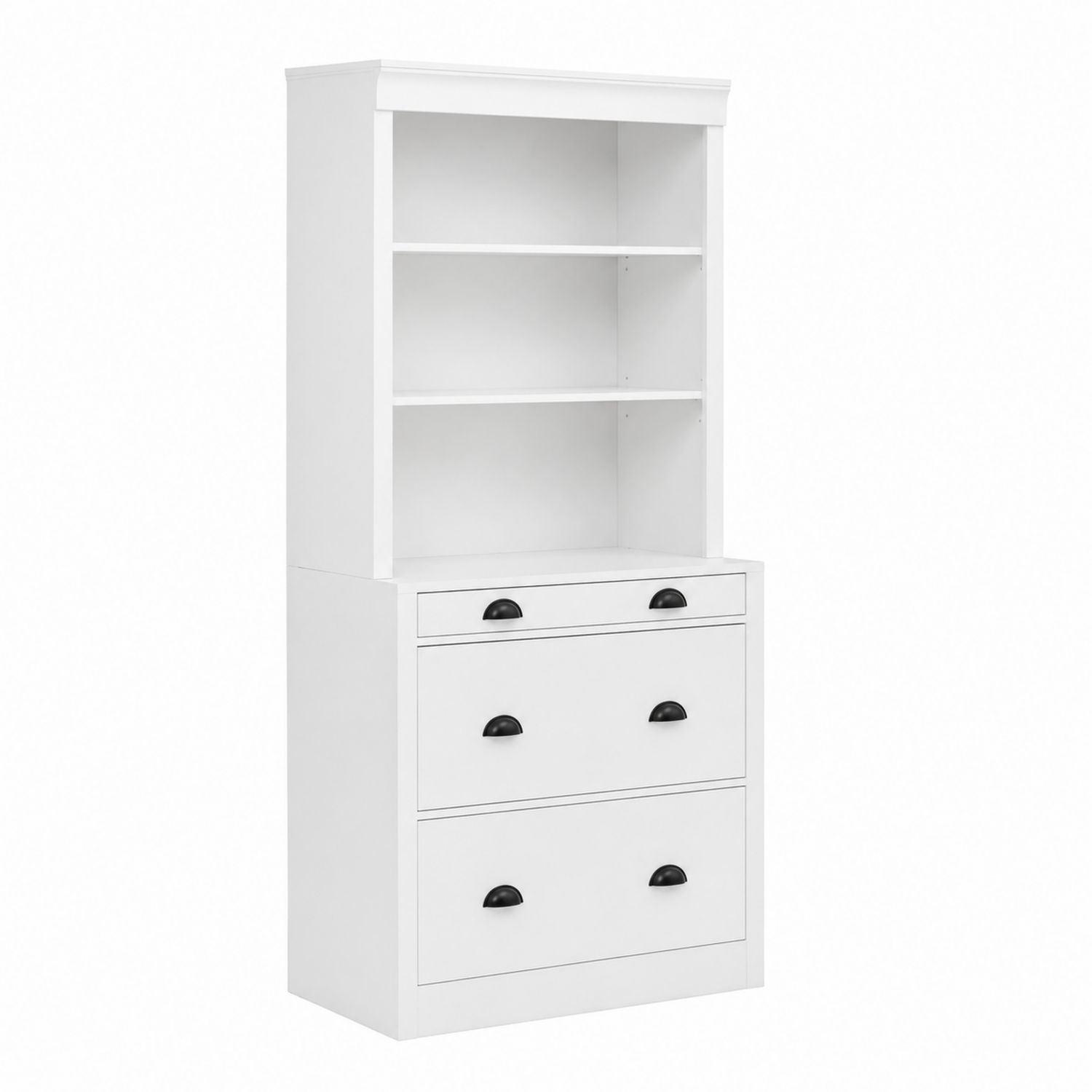 Estantería con cajones blanca de madera MDF 180x80x40 cm