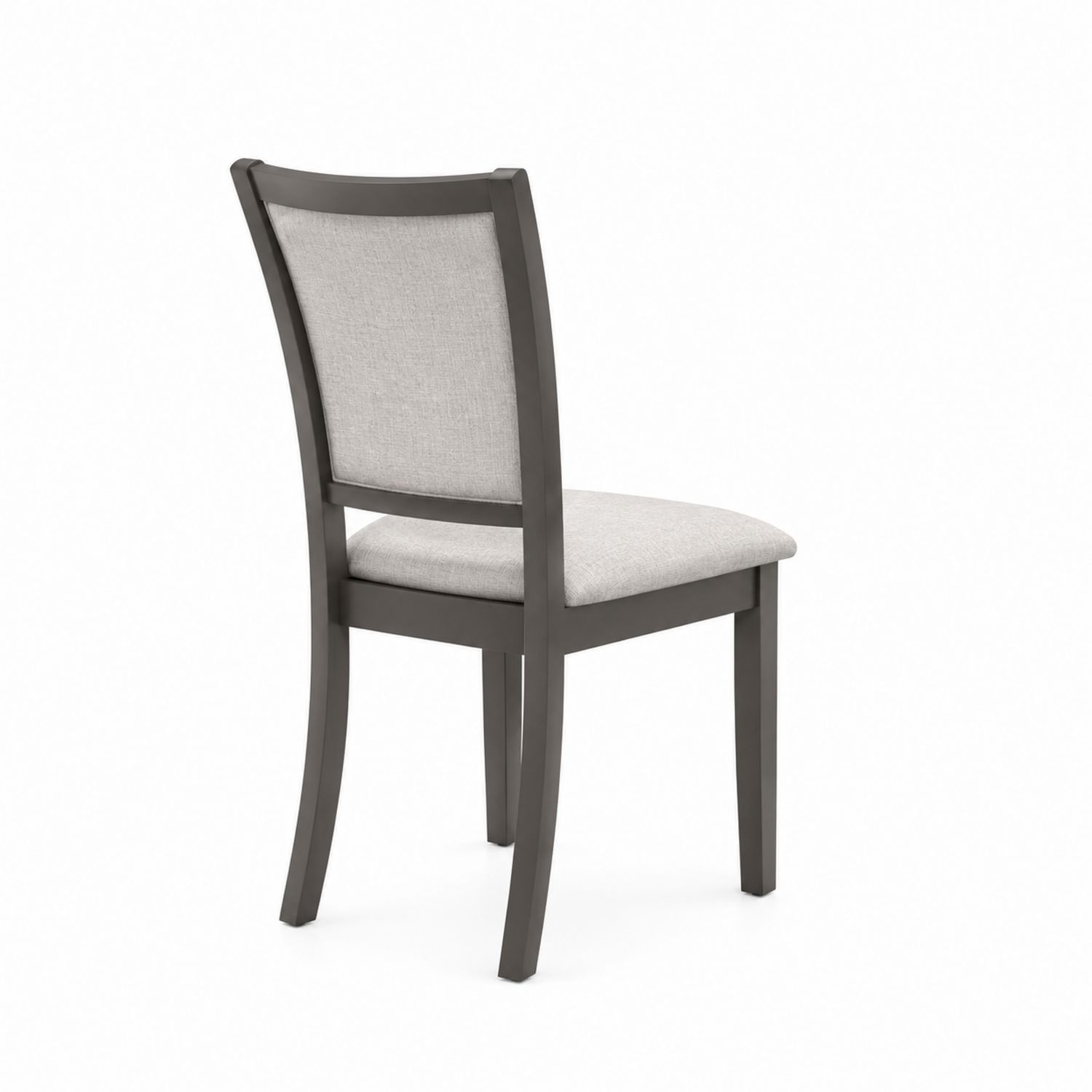 Silla de Comedor con Estructura de Madera y Tela Gris Claro
