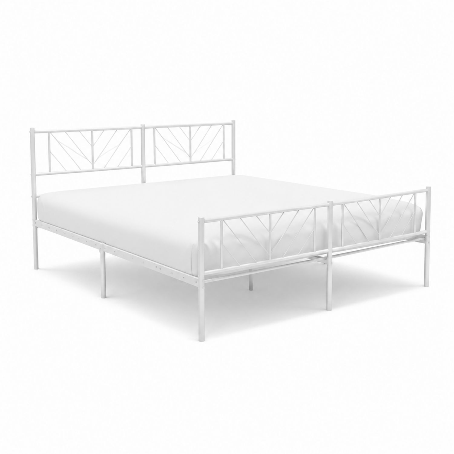 Cama de metal blanca 200x140 cm
