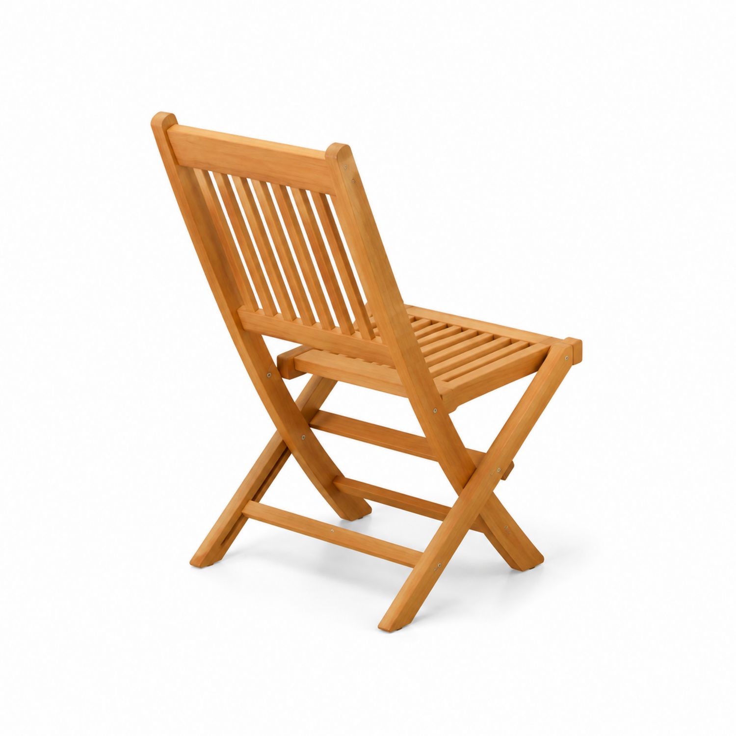 Silla plegable de madera de acacia para exteriores