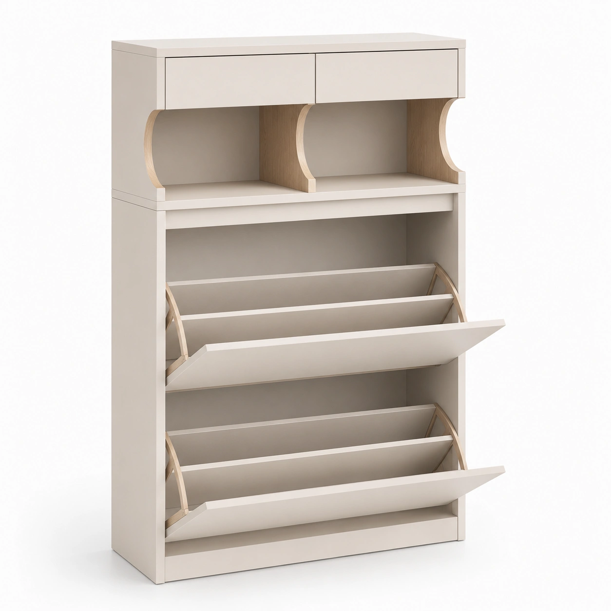 Zapatero con compartimentos abatibles-AuravelleLiving