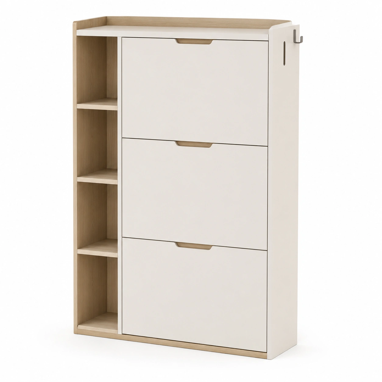 Zapatero vertical con estanteria lateral-AuravelleLiving