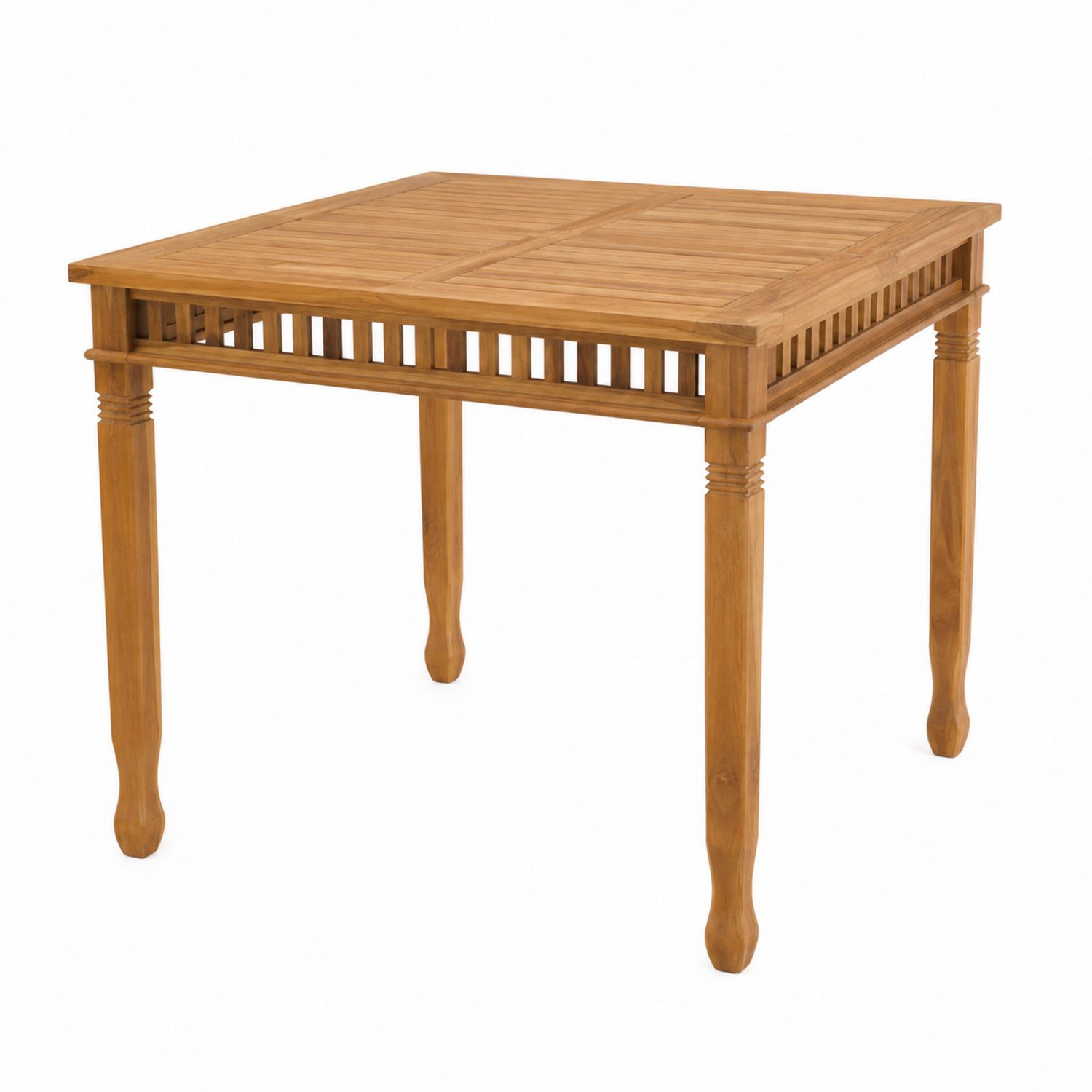Mesa cuadrada de madera de teca para exterior 90x90x75 cm