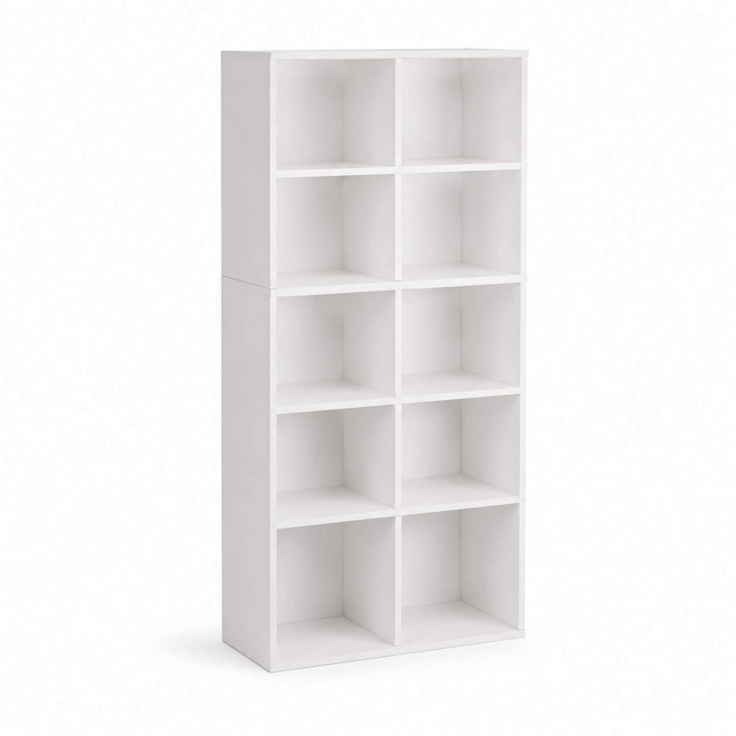 Estantería de Aglomerado Blanco con 10 Compartimentos 180x80x30 cm