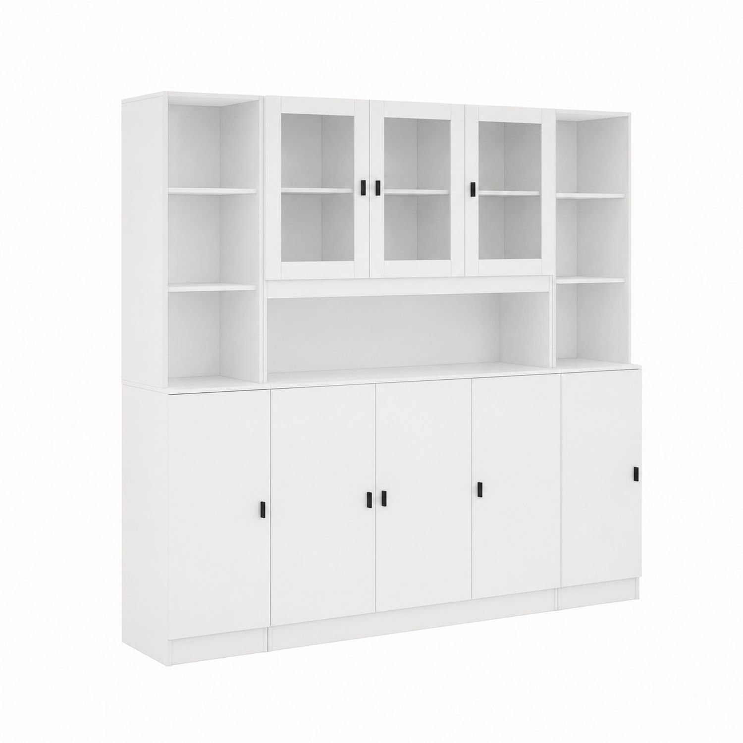 Armario de Madera con Vidrio Templado Blanco