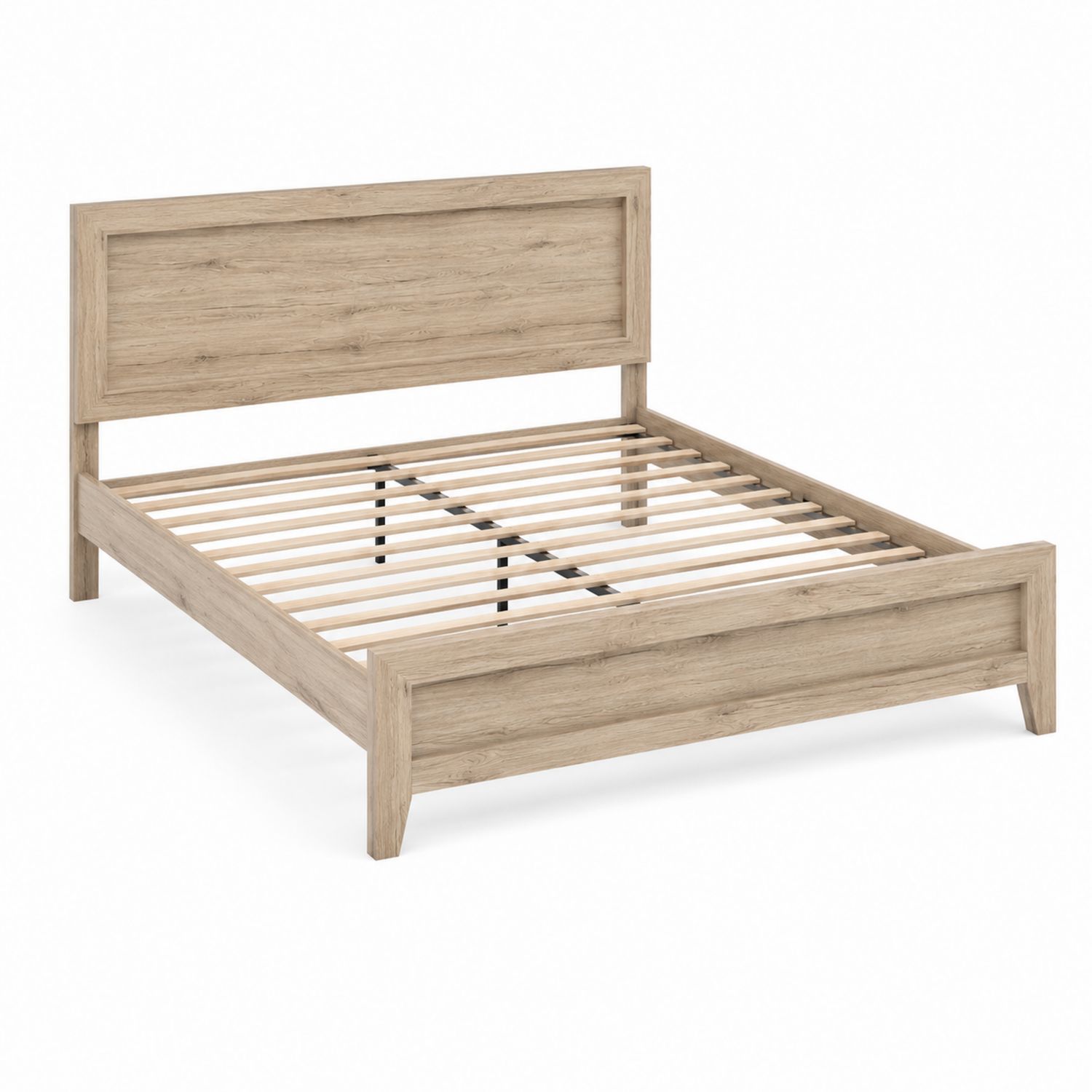 Cama de madera 200x160 cm color Roble