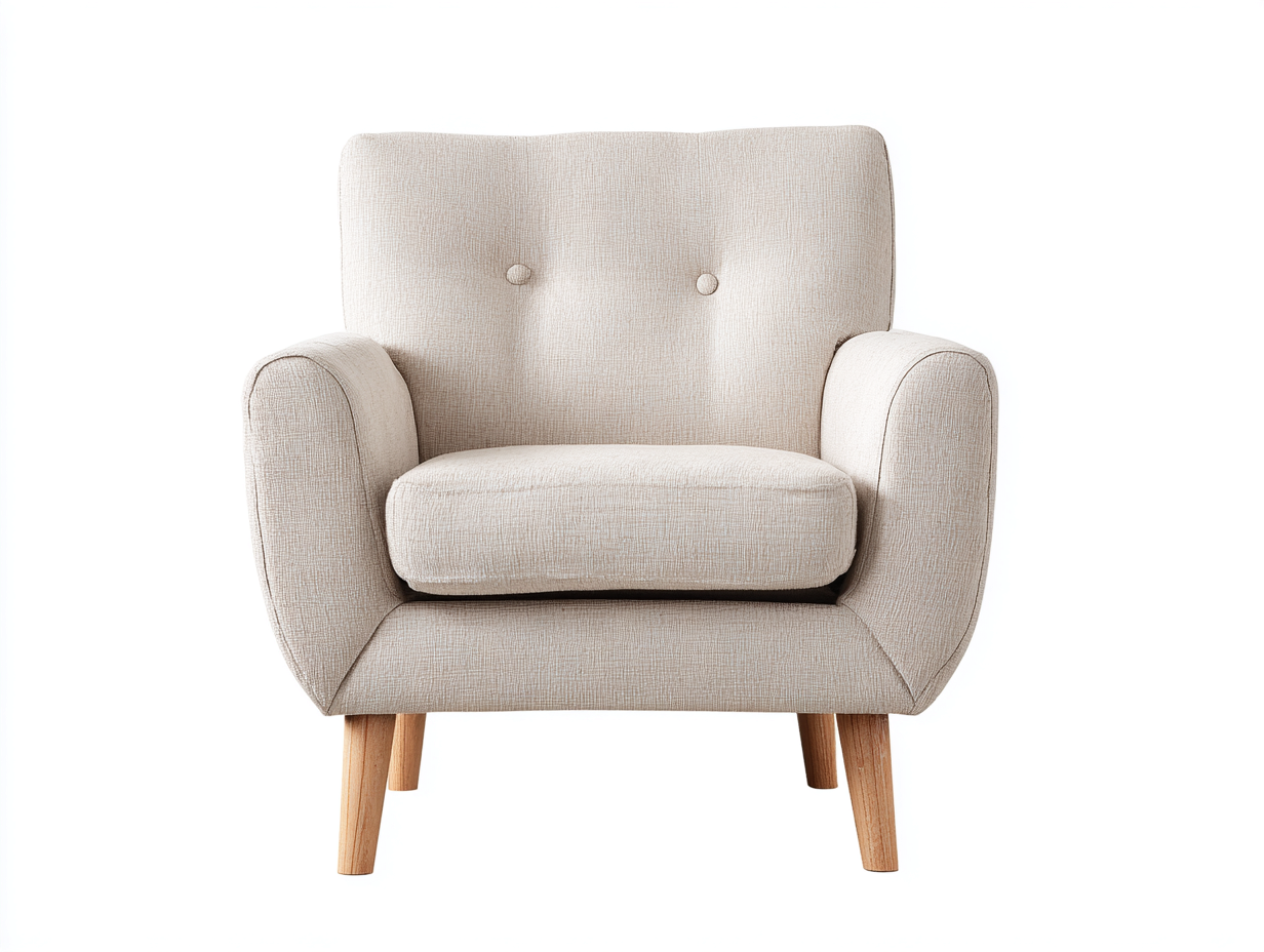 Poltrona - Tessuto-Legno - 79x81x85 cm - Beige chiaro - Moderno-Jariavaabode