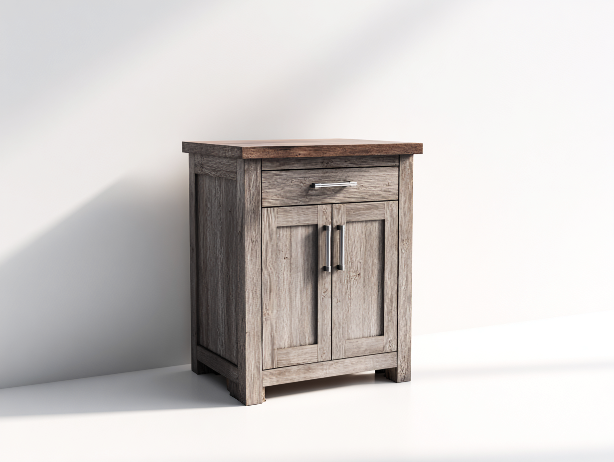 Credenza-Legno-106x43x88 cm-Rovere grigio-Stile rustico-Ralenydwell