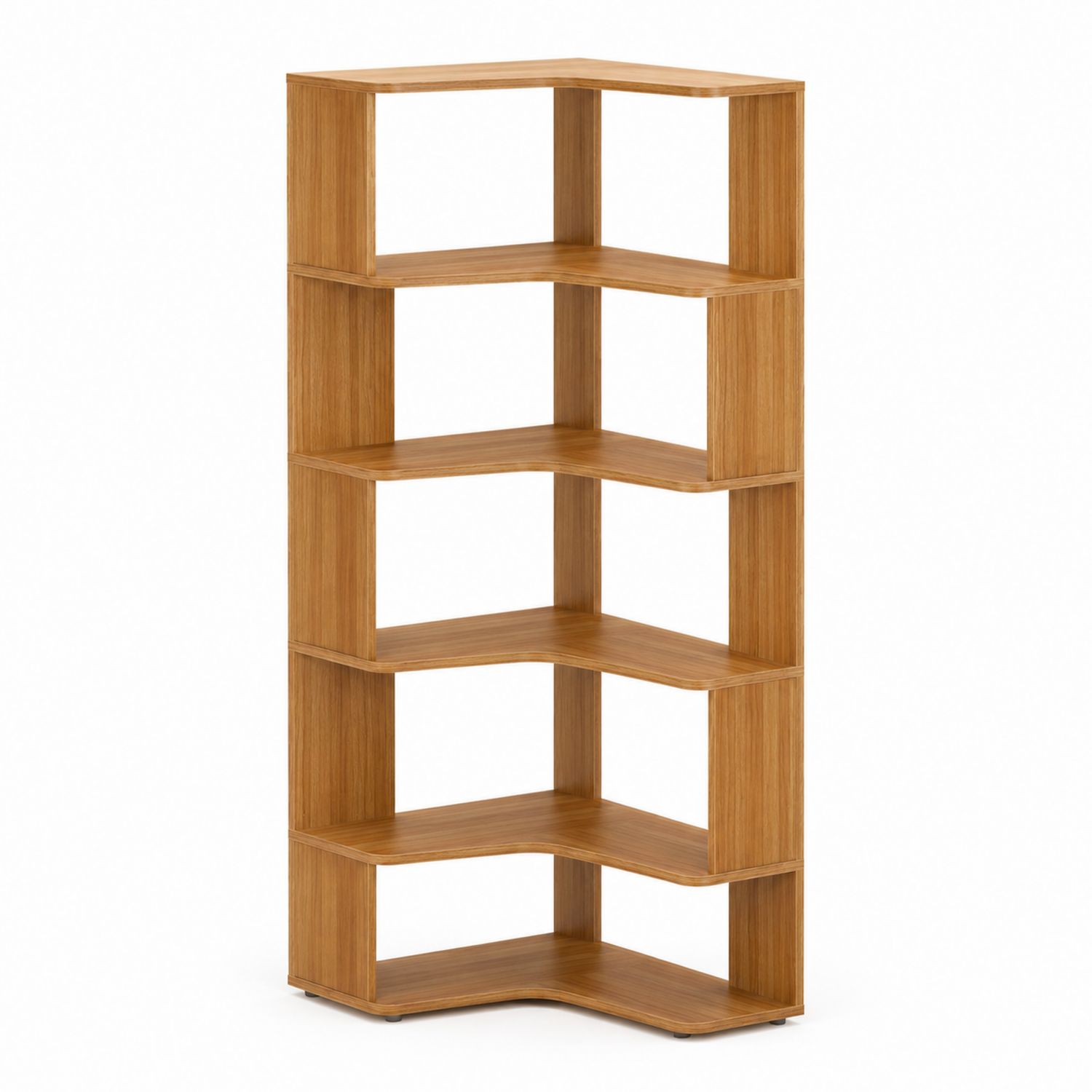 Étagère d'angle en bois à 5 niveaux-