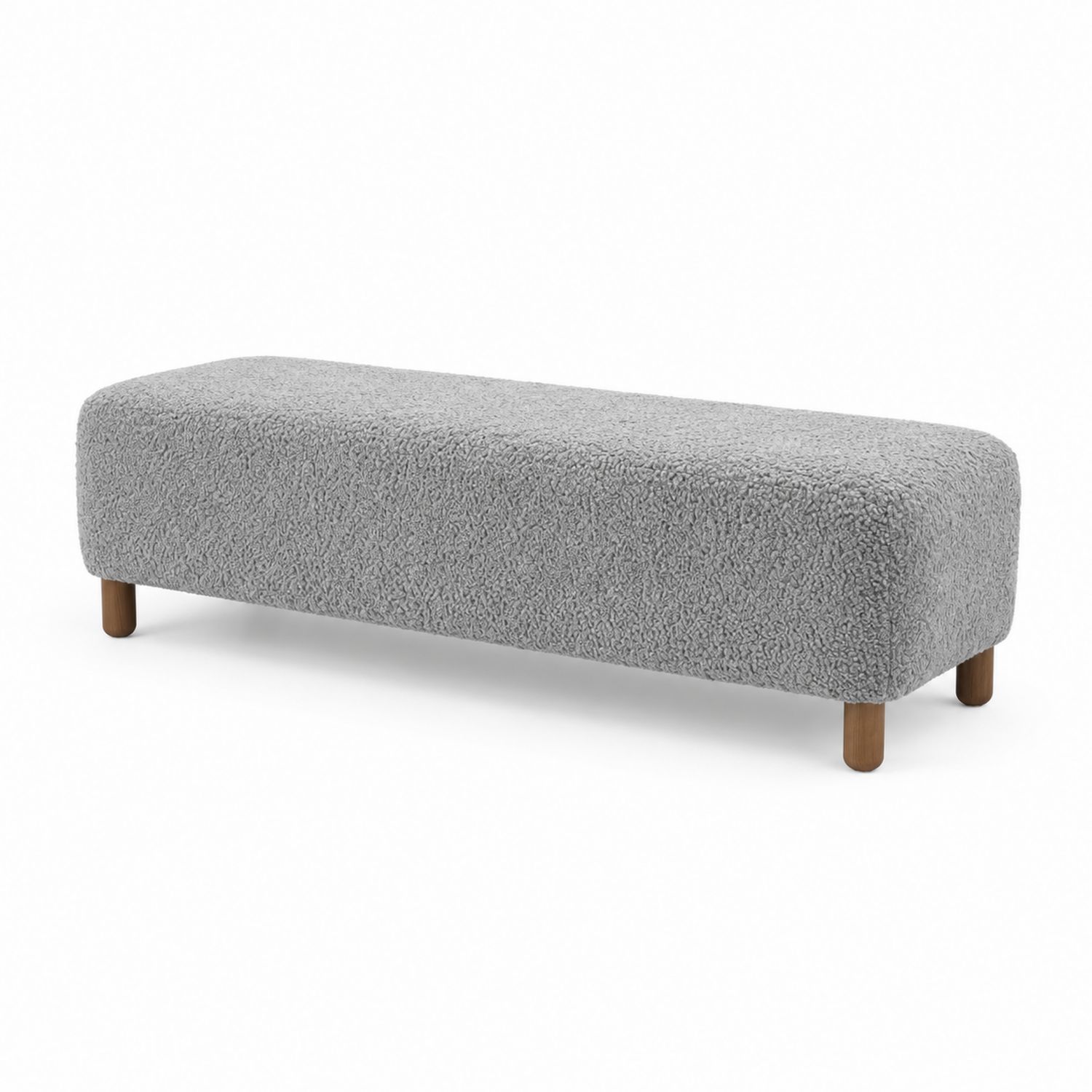Banc en tissu Polyester Gris 140x40x38 cm-