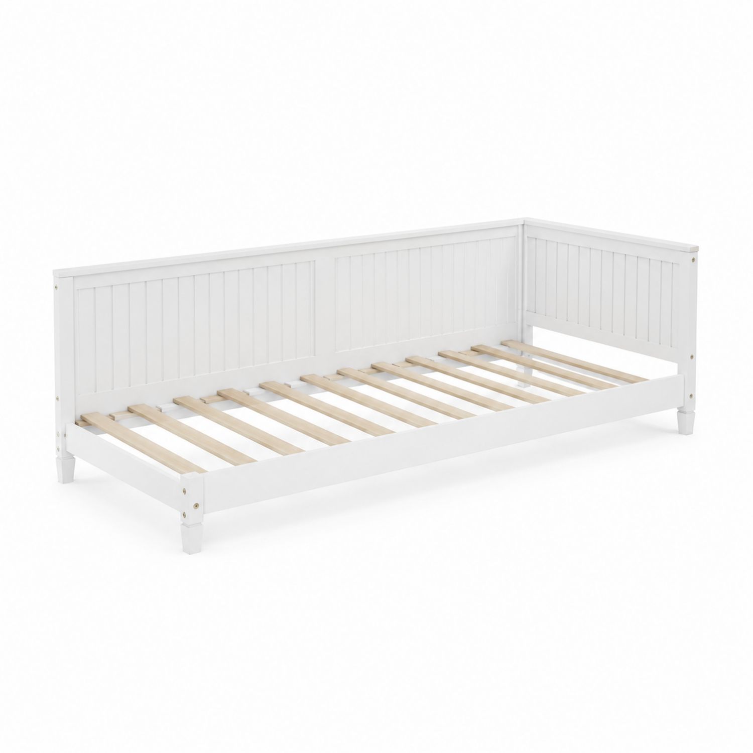 Lit banquette en bois blanc 200 x 90 cm-