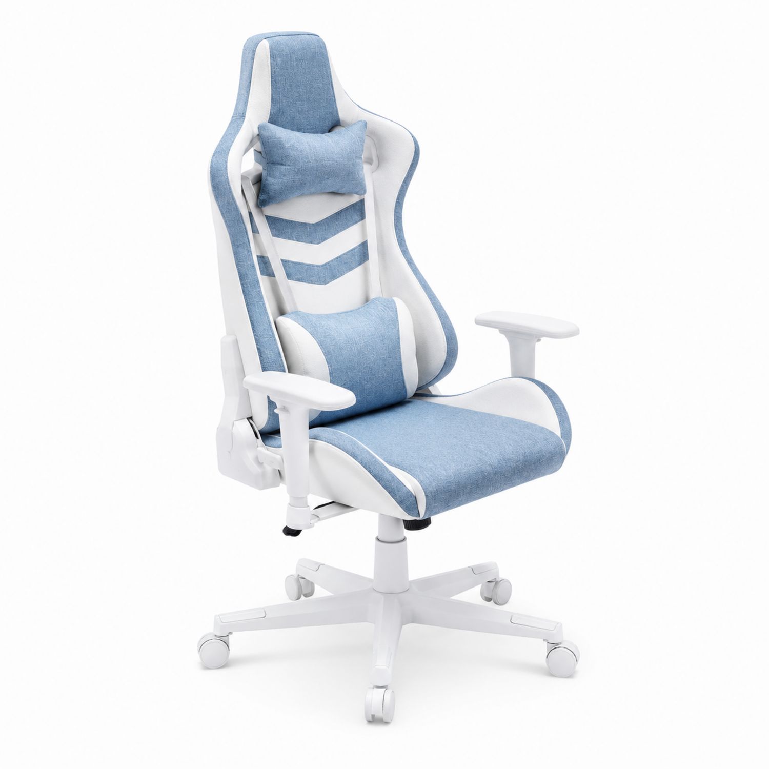 Chaise de bureau ergonomique en tissu avec accoudoirs réglables-