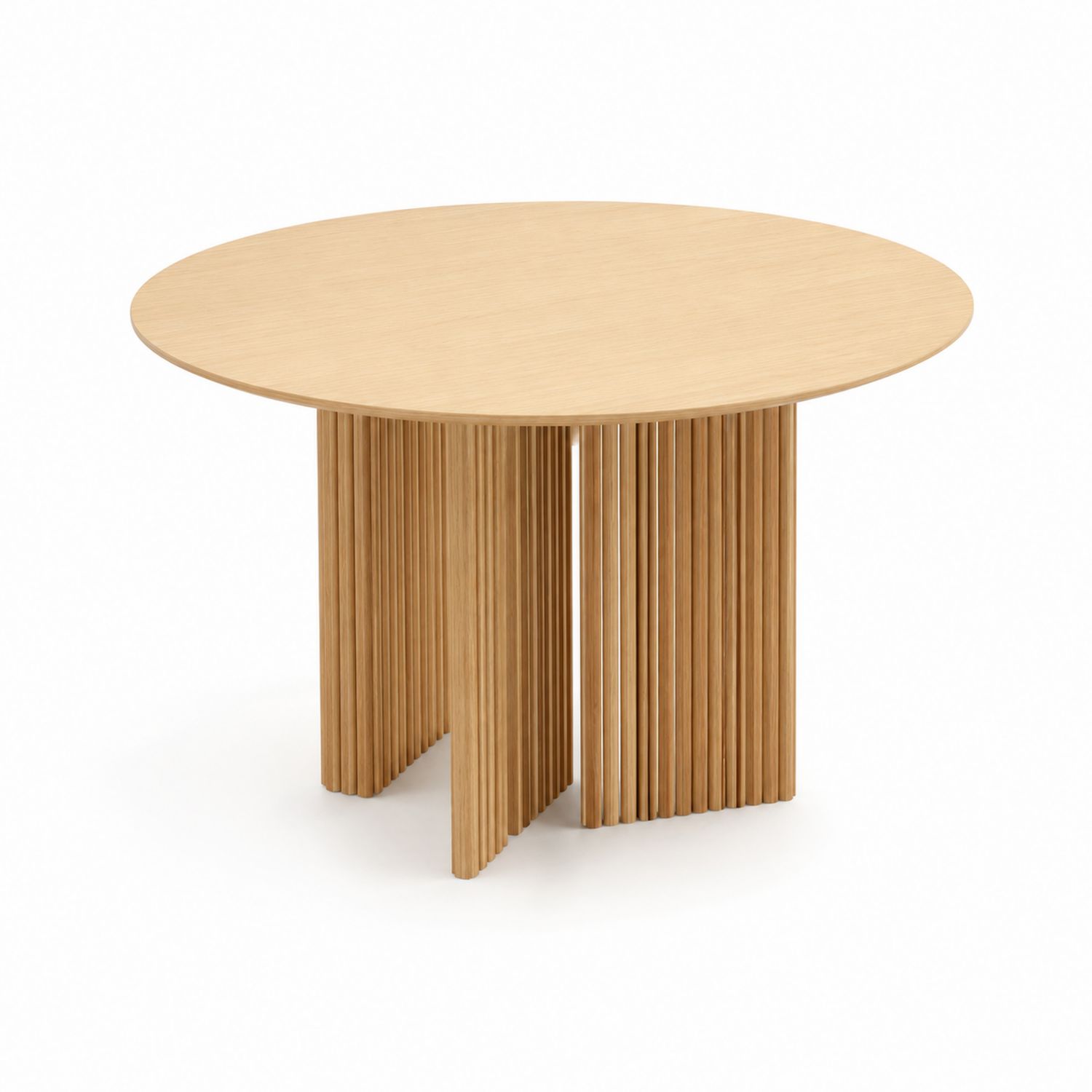 Table ronde en bois de chêne 120 cm-