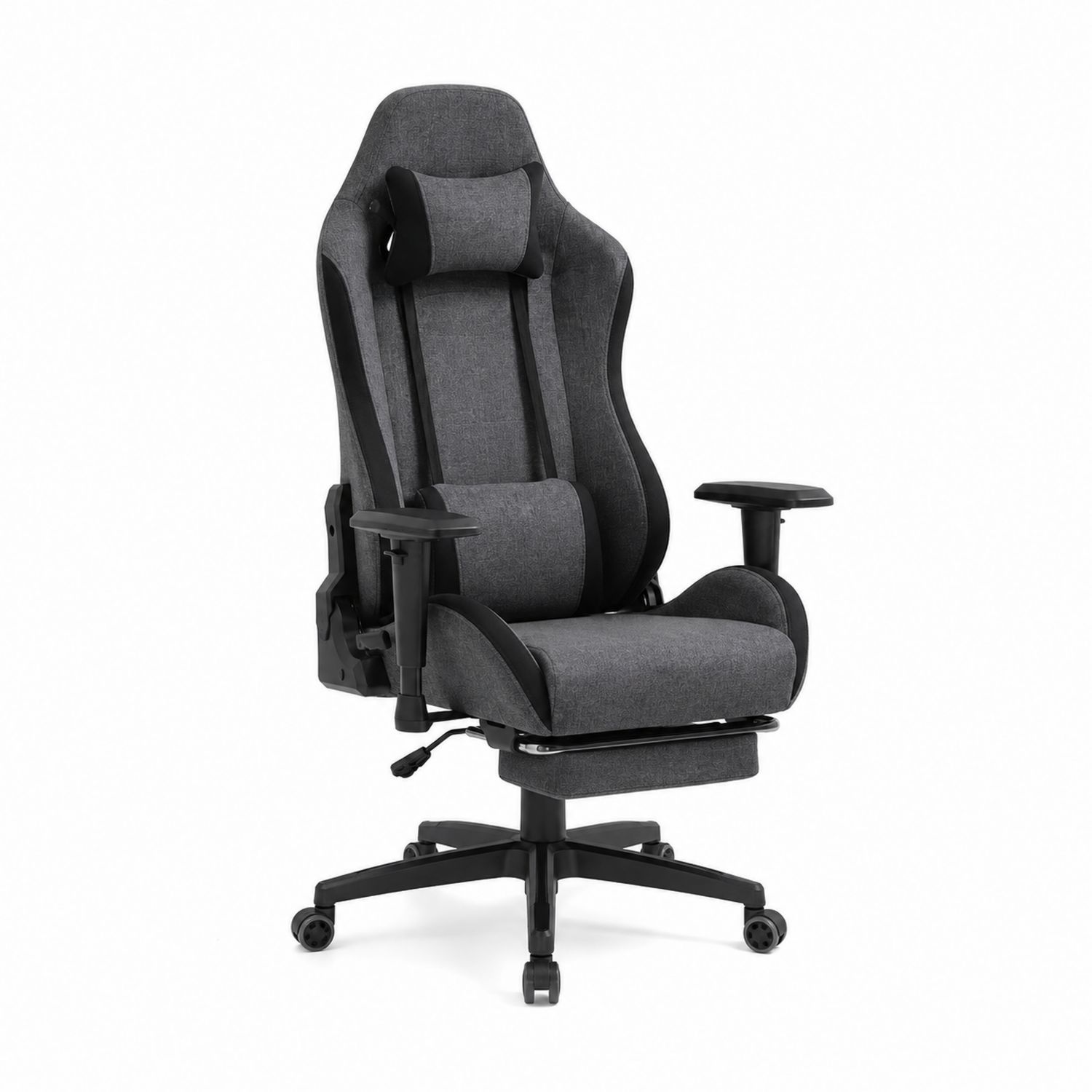 Chaise de bureau en tissu avec accoudoirs réglables-