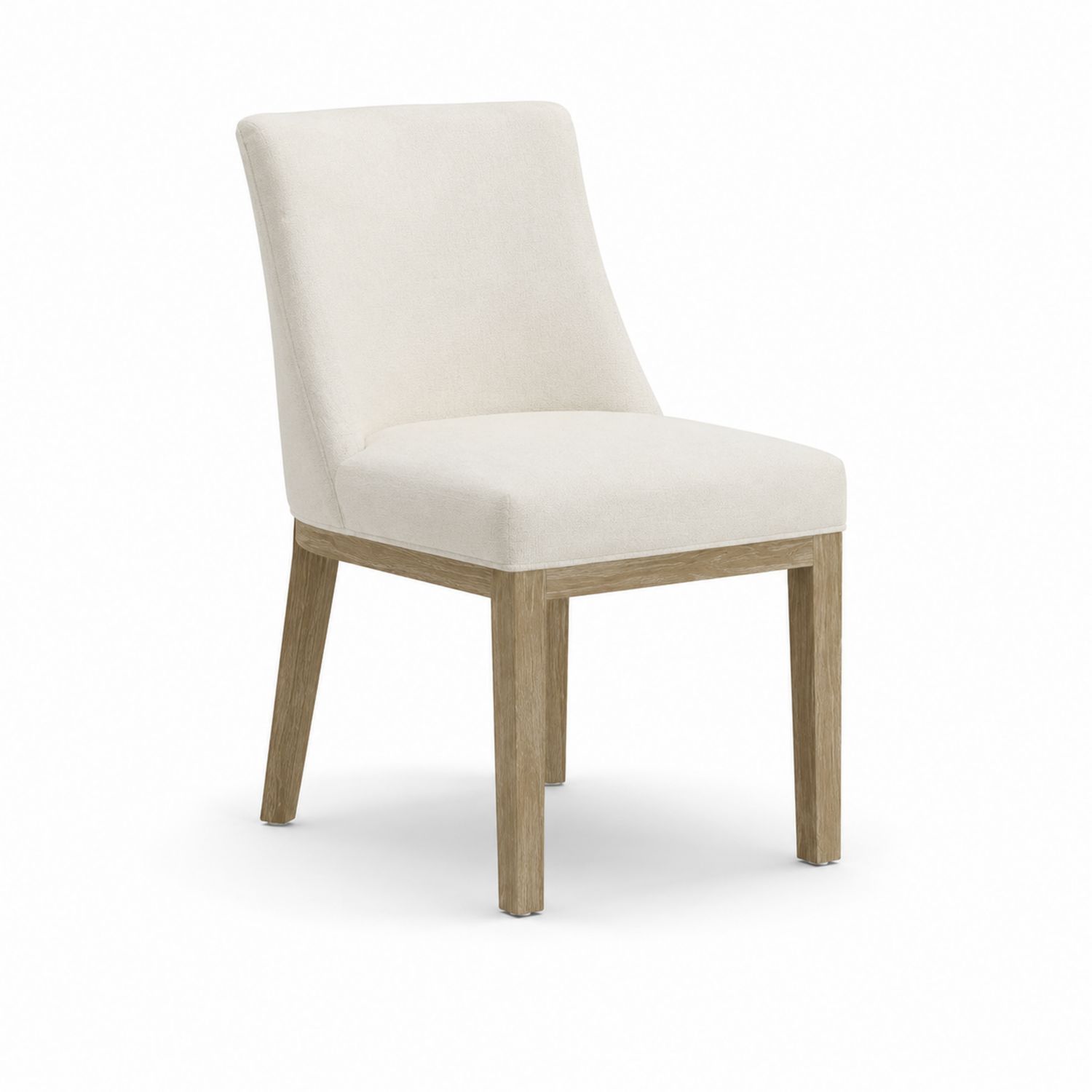 Chaise en bois avec revêtement en polyester beige-