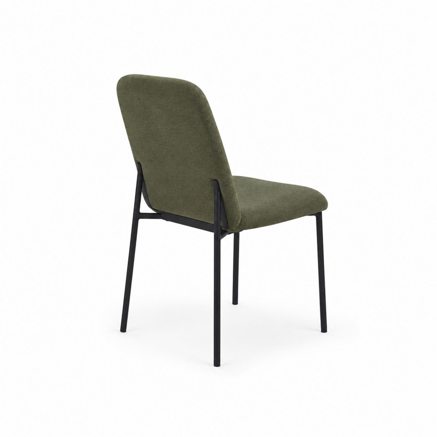 Chaise en métal avec revêtement en polyester Vert 85x45x55 cm