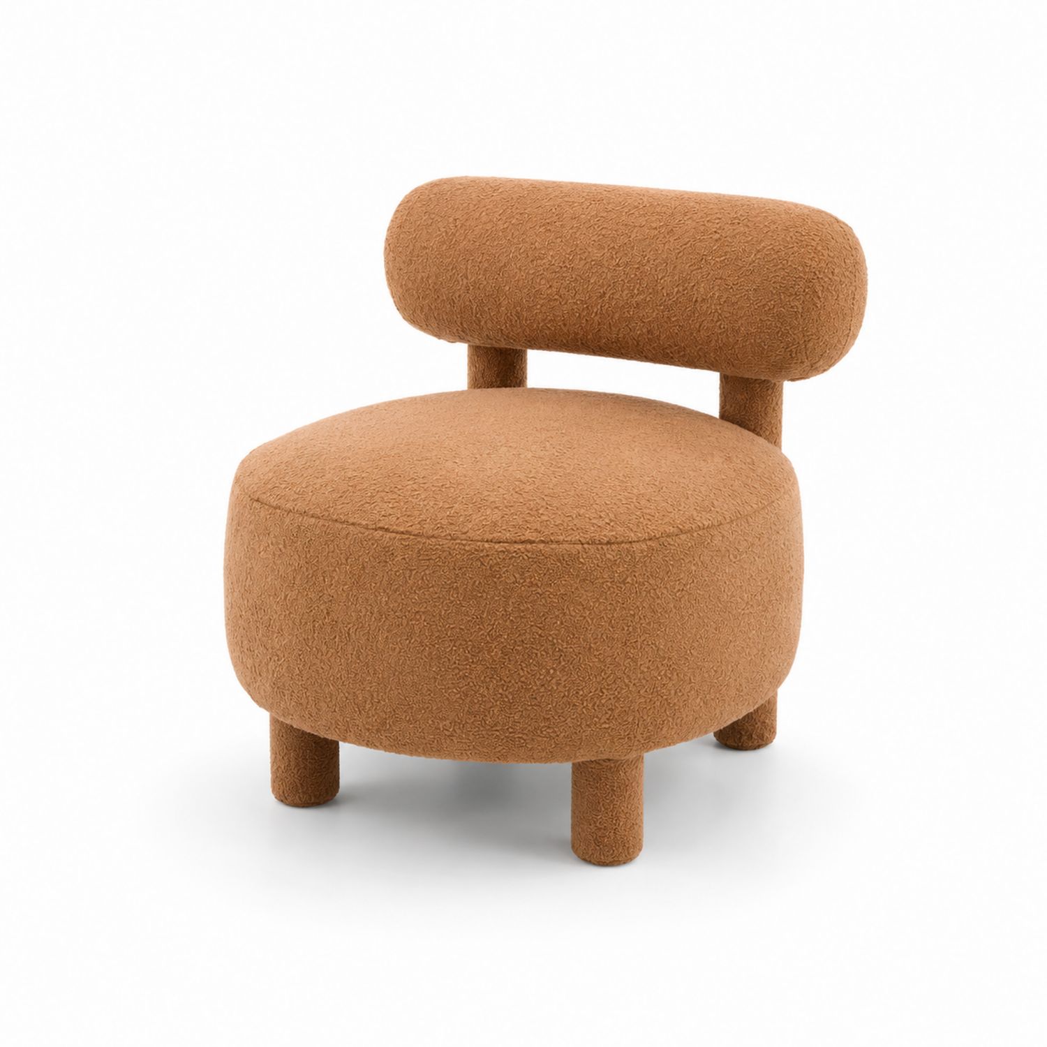 Chaise en Bouclé Marron 70cm