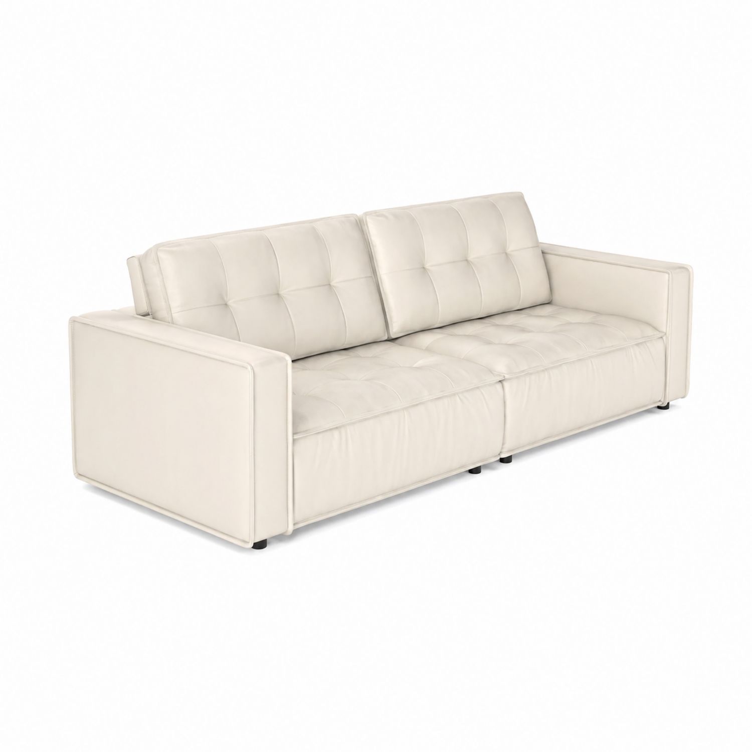 Canapé 3 places en cuir synthétique Blanc