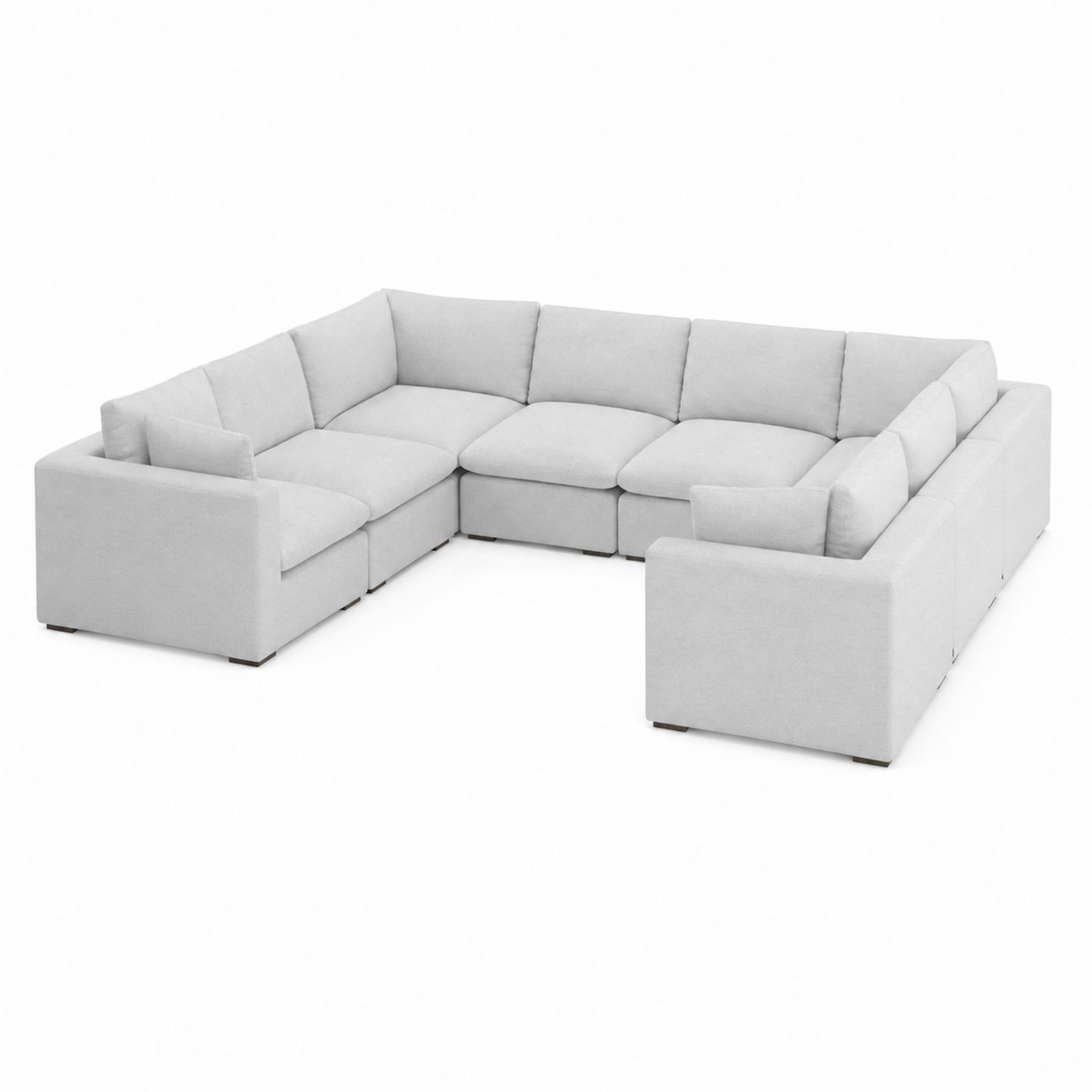 Canapé d'angle modulable 6 places en tissu