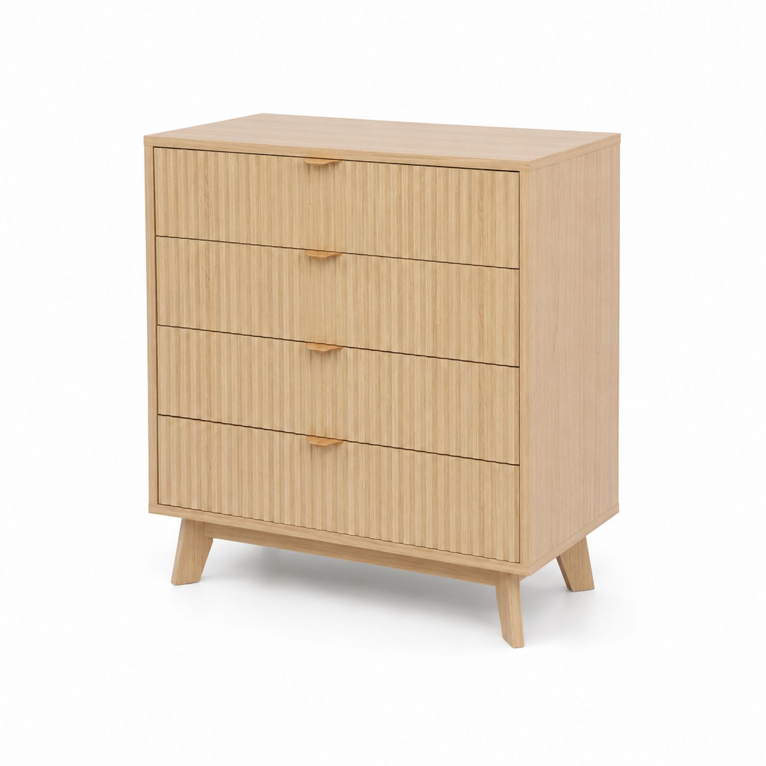 Commode 4 tiroirs en bois 80x40x100 cm