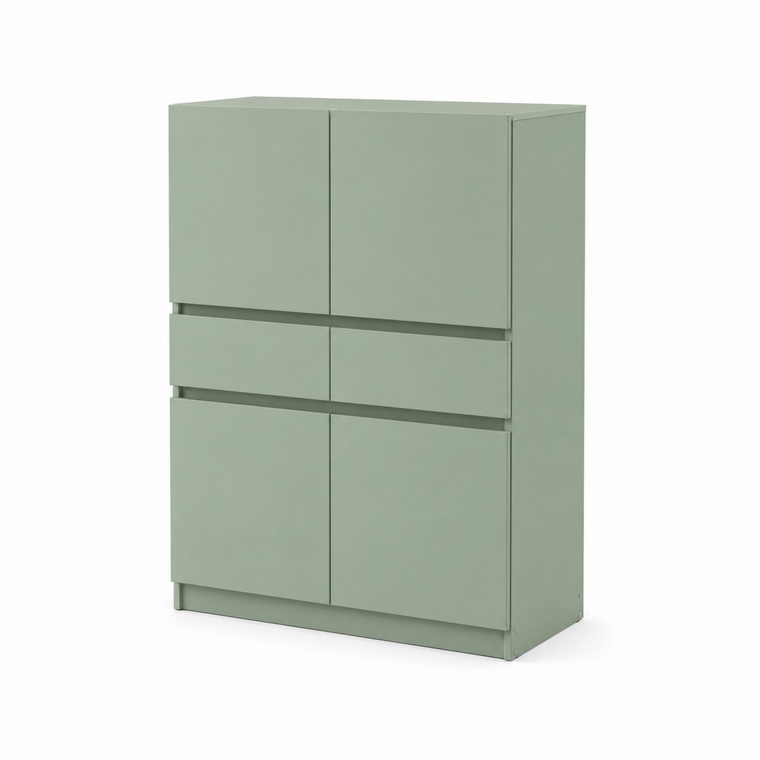 Commode en MDF avec tiroirs et portes 140x100x40 cm