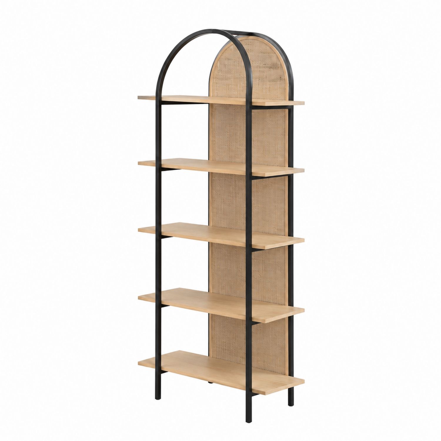 Estantería de MDF y Metal con Arco de 5 Niveles 180x80x30 cm