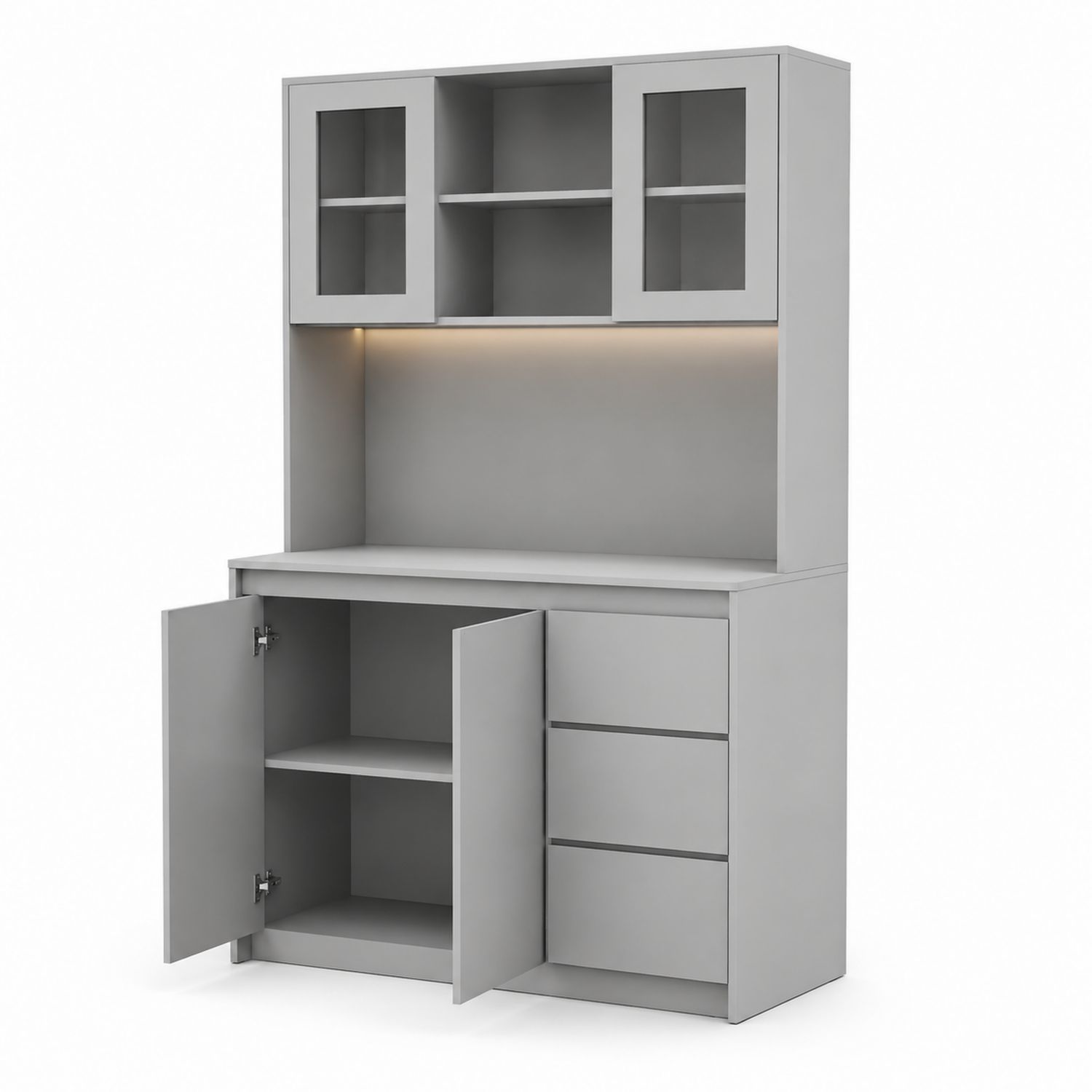 Aparador de MDF Blanco con Puertas y Cajones 200x80x40 cm