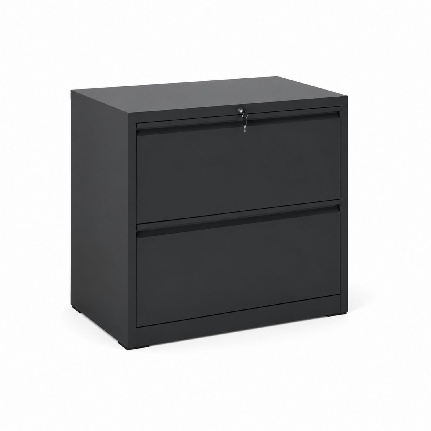 Archivador de metal 2 cajones Negro 80x45x75 cm