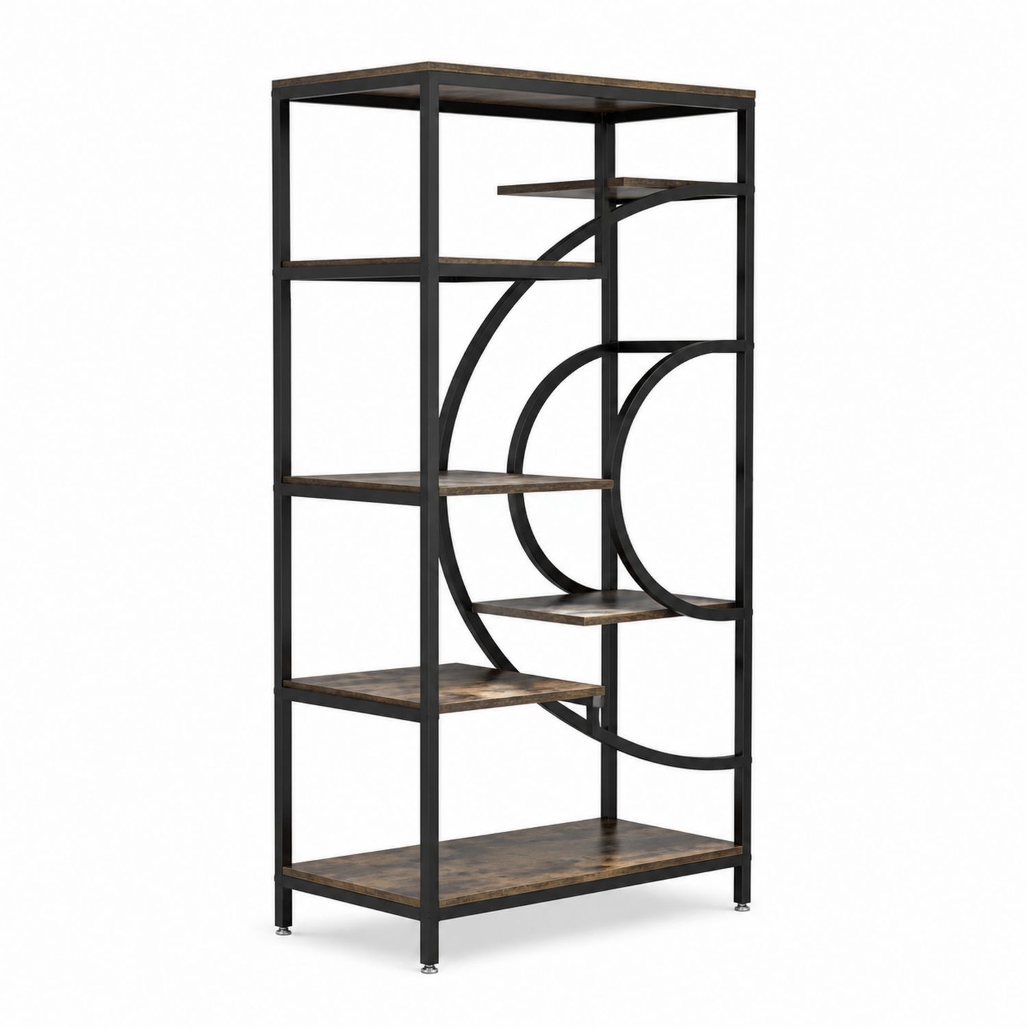 Estantería metálica con estantes de madera MDF 180 x 90 x 30 cm