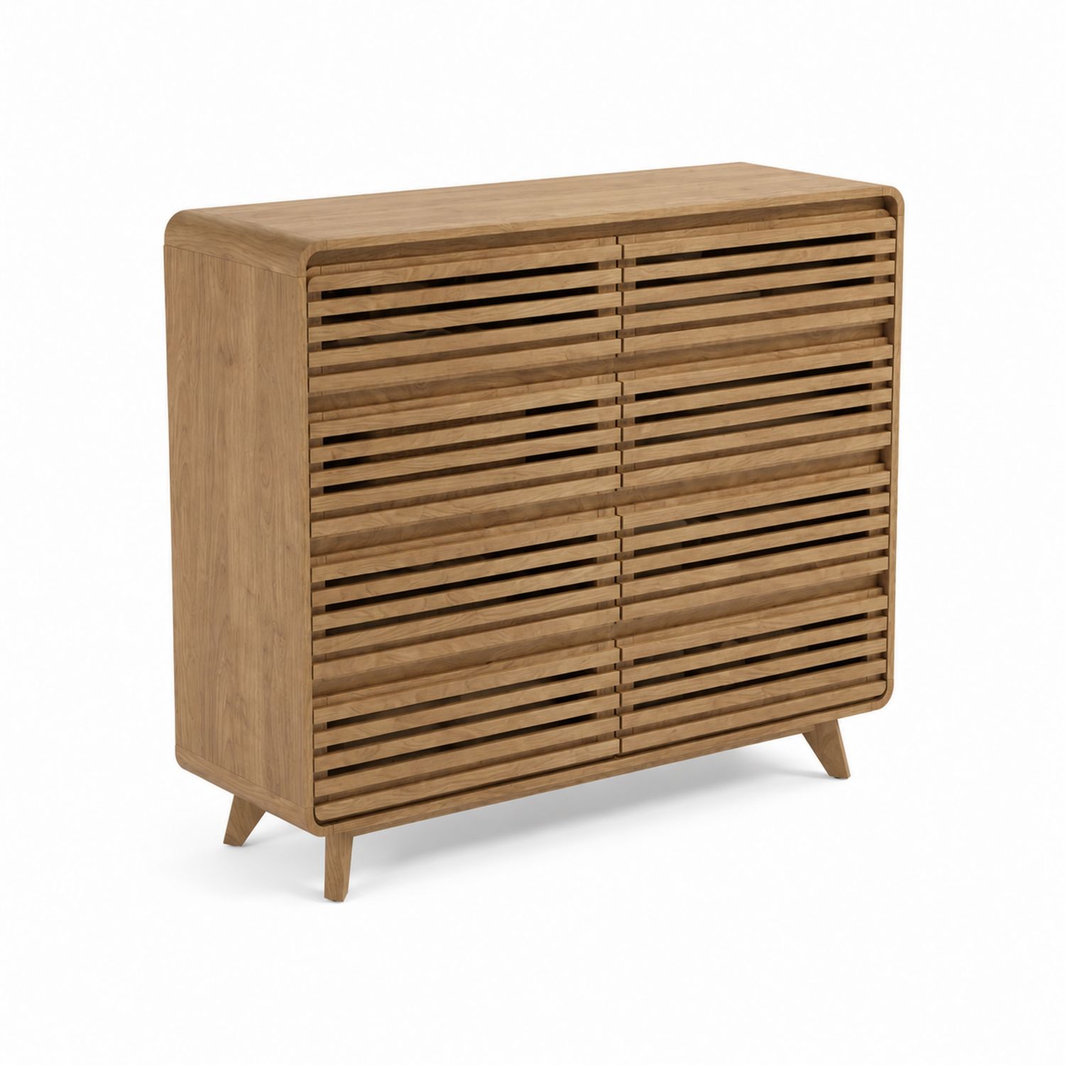 Cómoda de madera con 8 cajones en color Roble