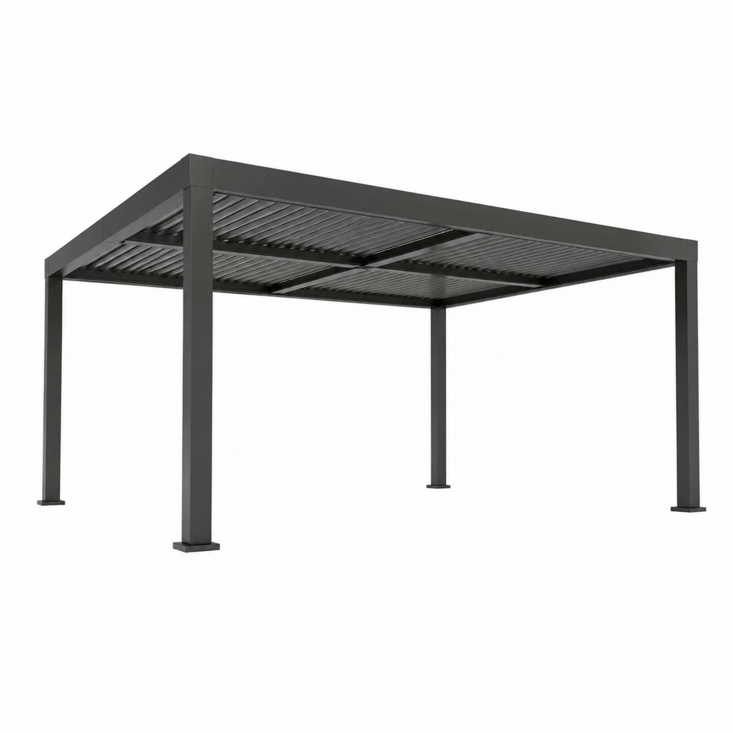 Pérgola de metal 300x300 cm Gris Oscuro