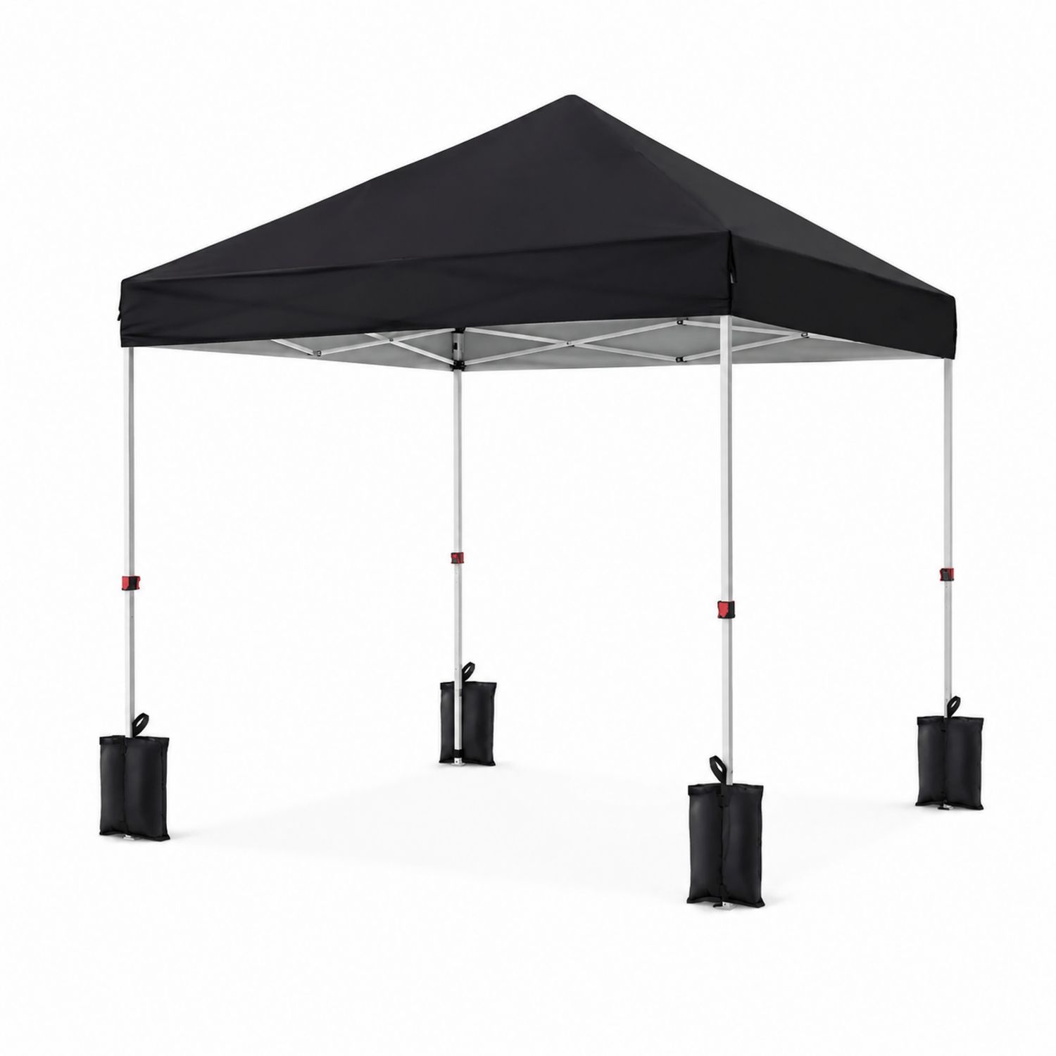Toldo Plegable de Aluminio y Poliéster Negro 3x3 m